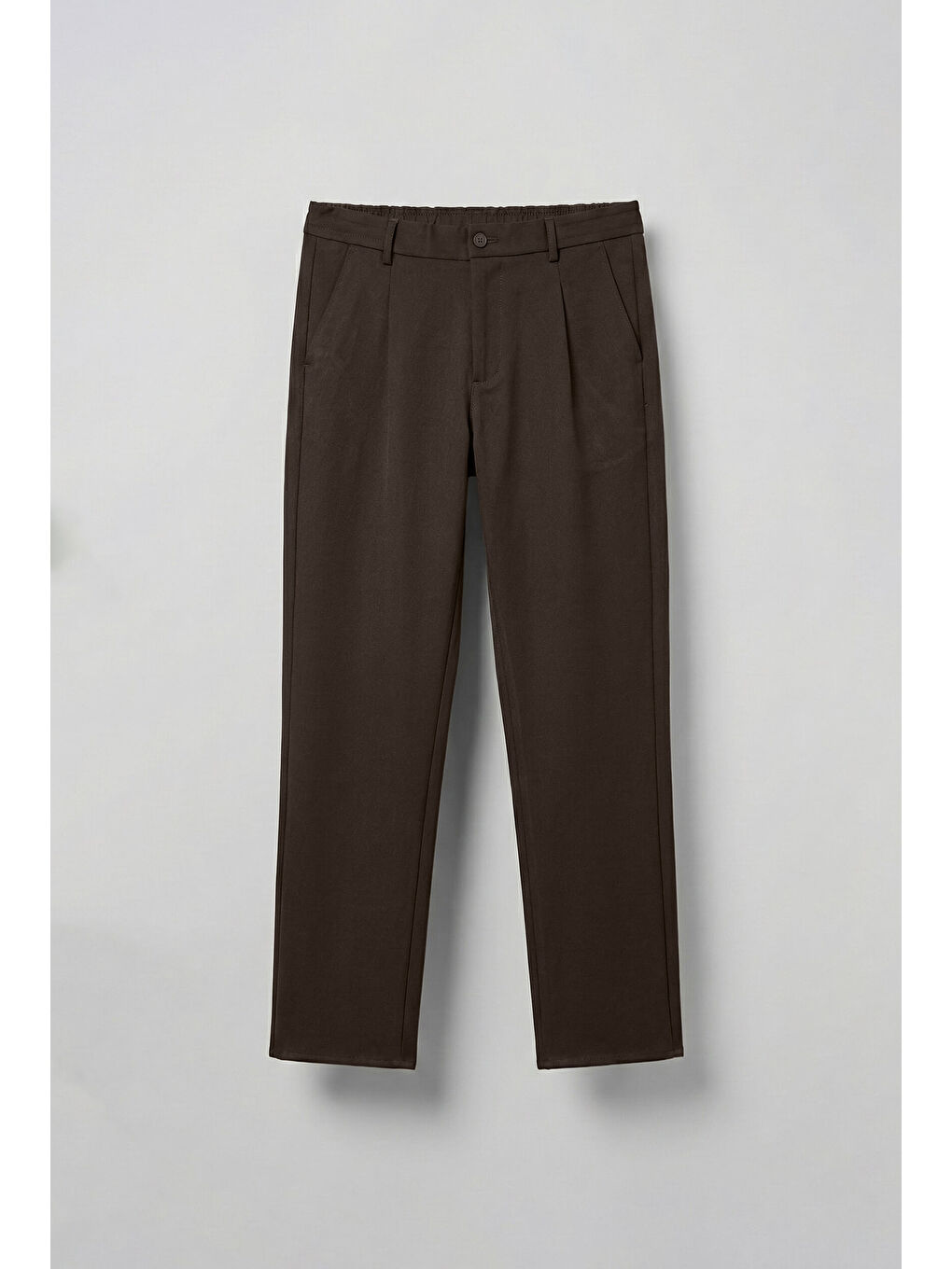 Baggy Fit Beli Lastikli Rahat Erkek Pantolon Kahverengi