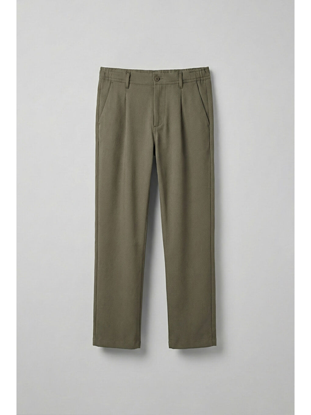 Baggy Fit Beli Lastikli Rahat Erkek Pantolon Haki