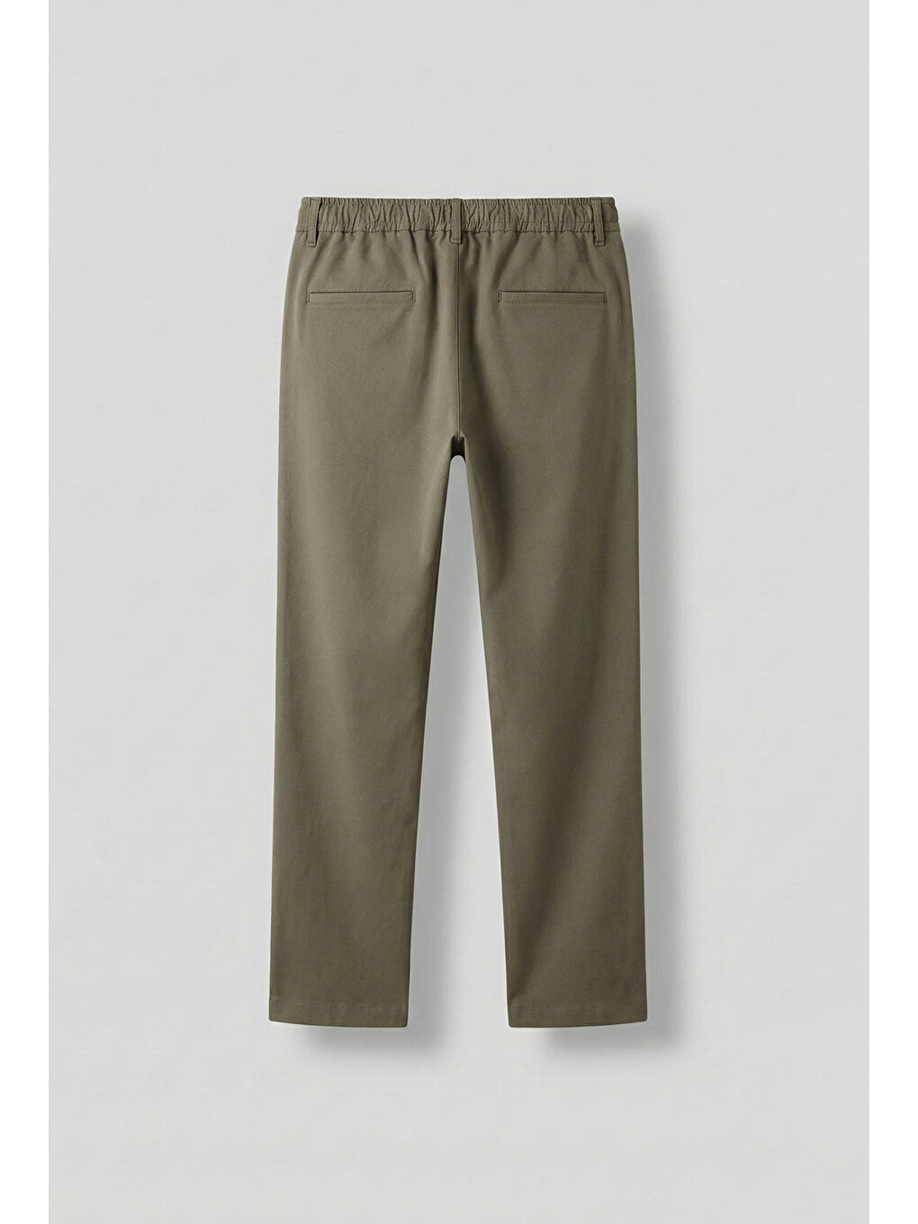 Baggy Fit Beli Lastikli Rahat Erkek Pantolon Haki-1