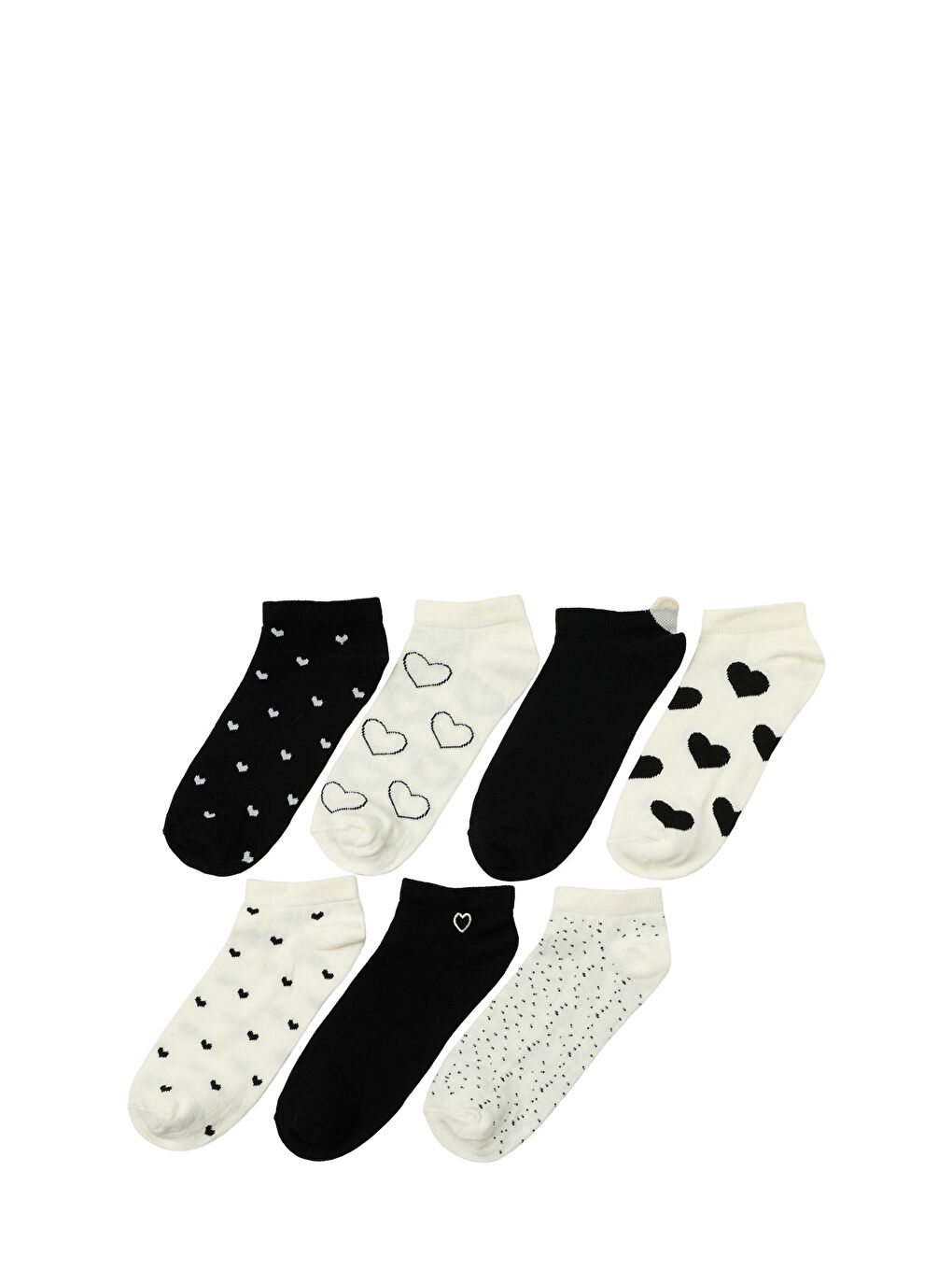 KALP NAKIS 7 LI PTK-W 5PT Siyah Kadın 7 Li Çorap