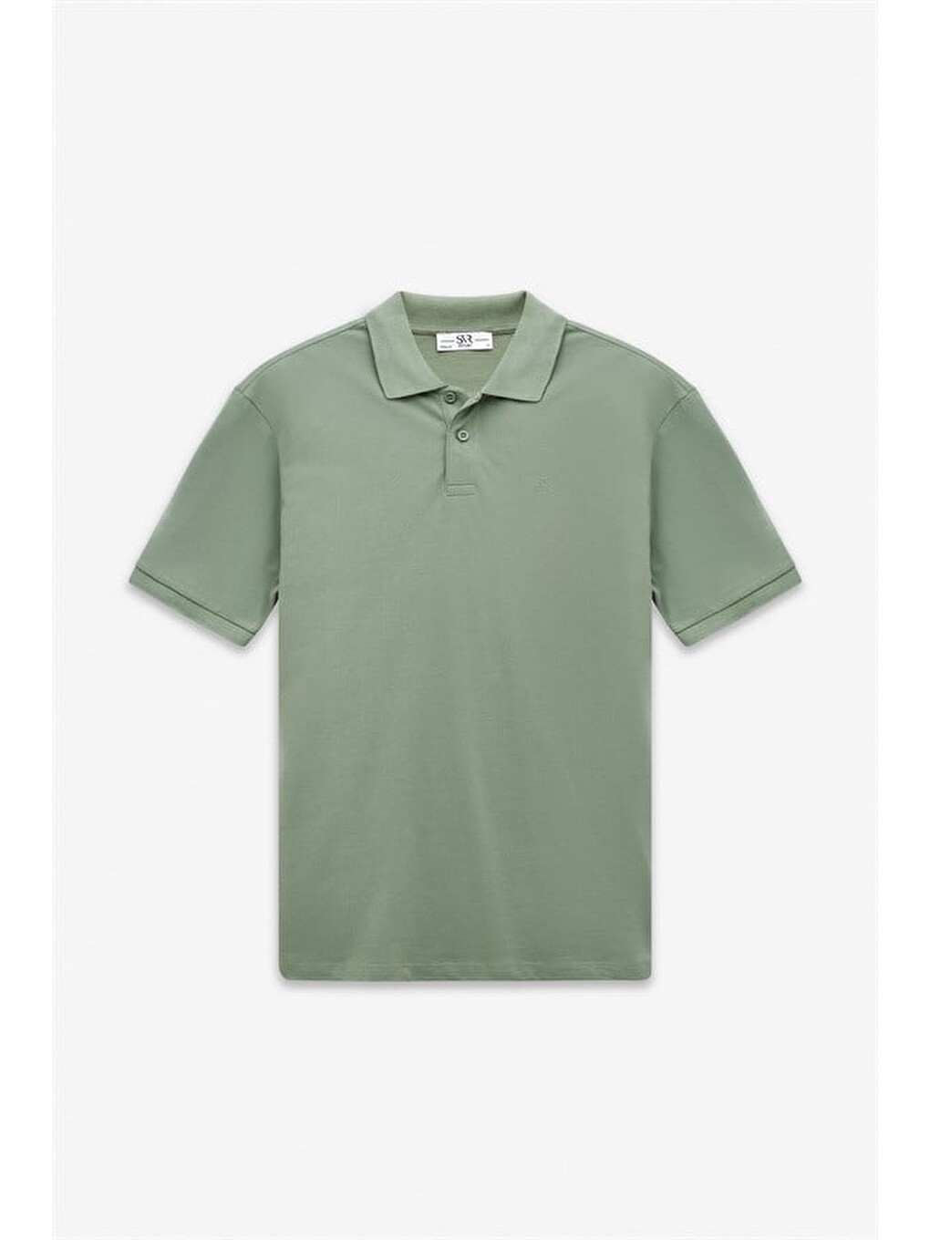 Turkuaz Su Yeşili Regular Düz Nakışlı Pike Düğmeli Polo Yaka Tişört-4