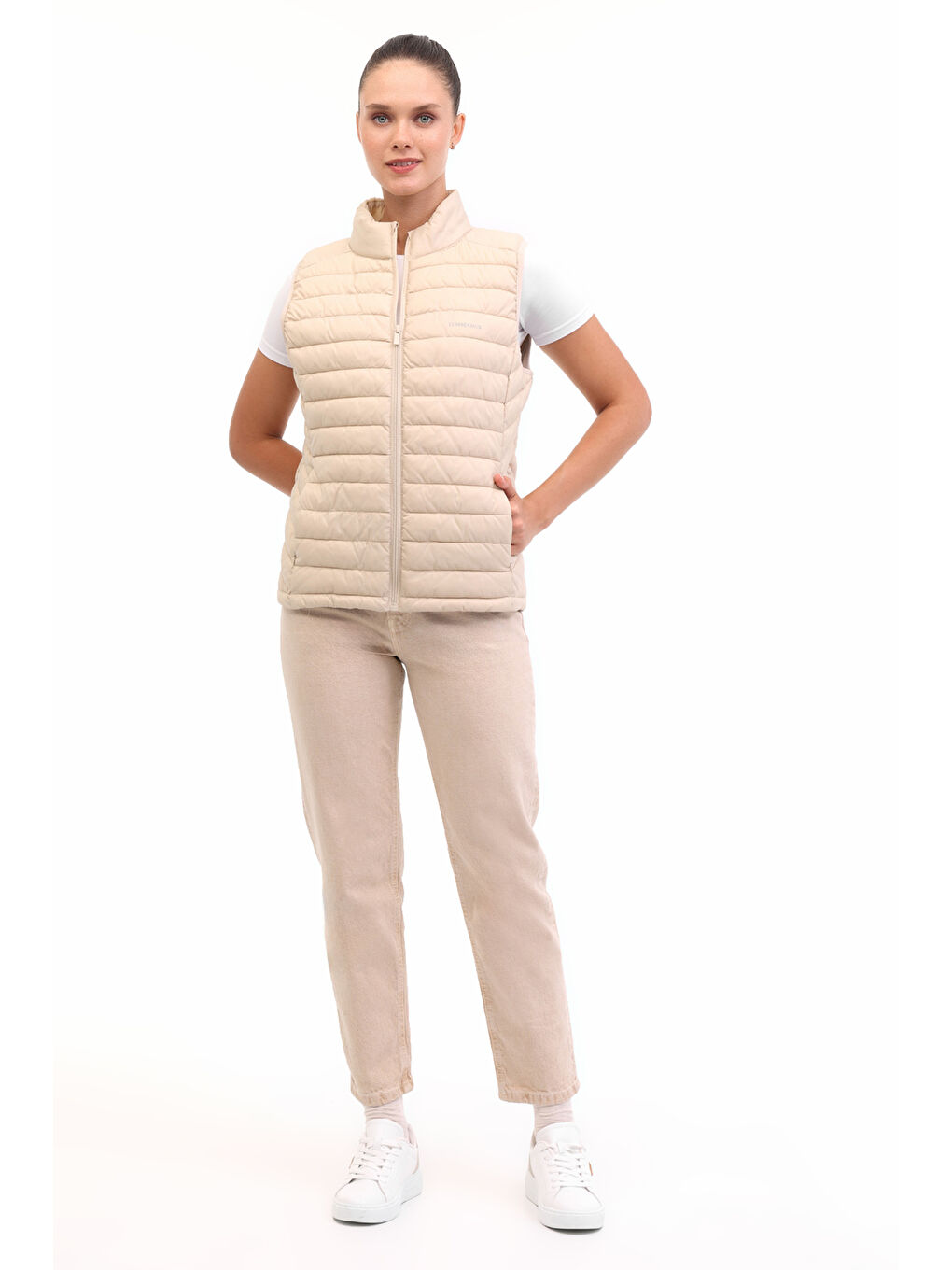 Bej WL 4WB 4SN34 5PR Ekru Kadın Yelek-2