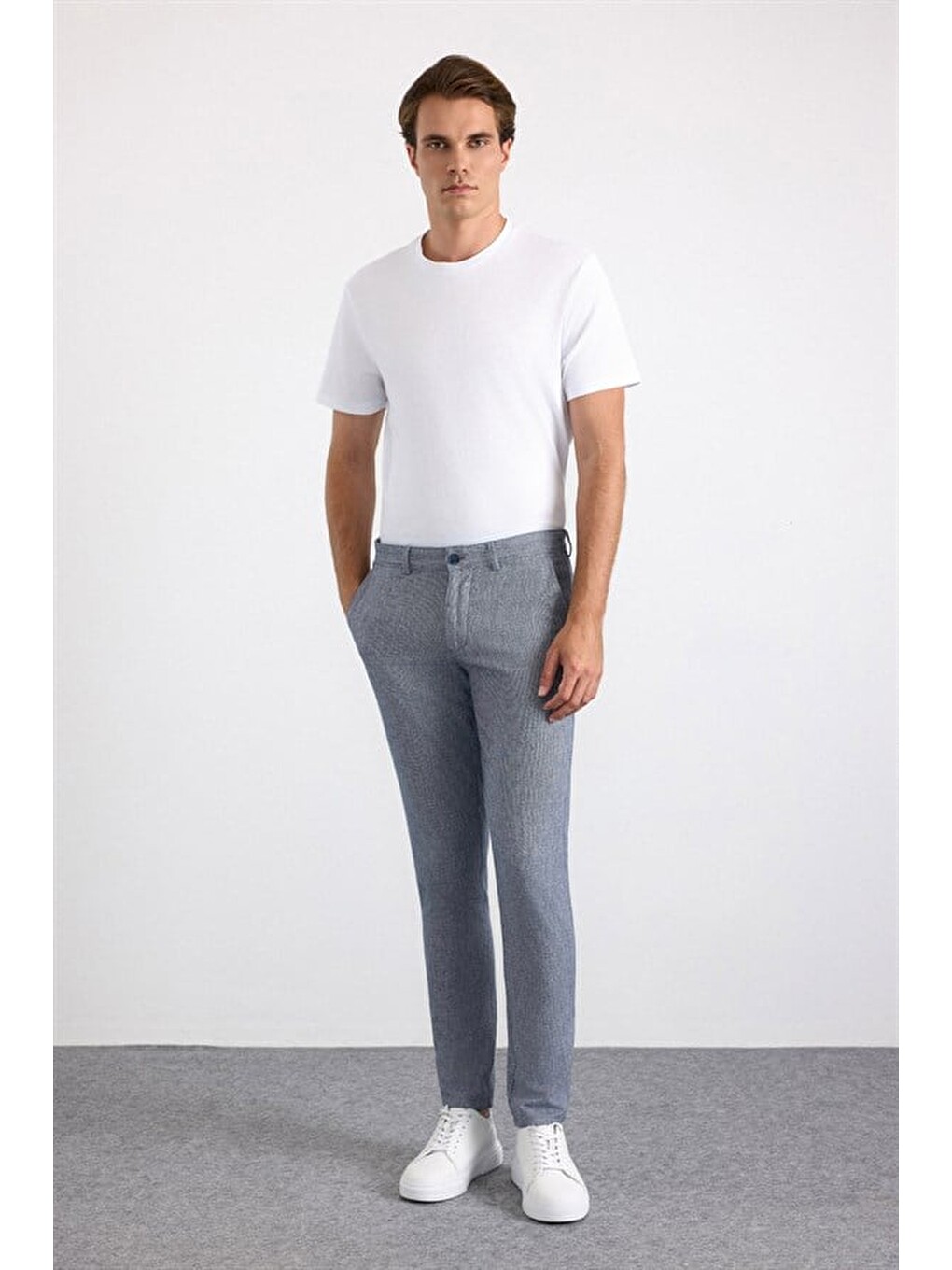 Lacivert Slim Casual Pantolon