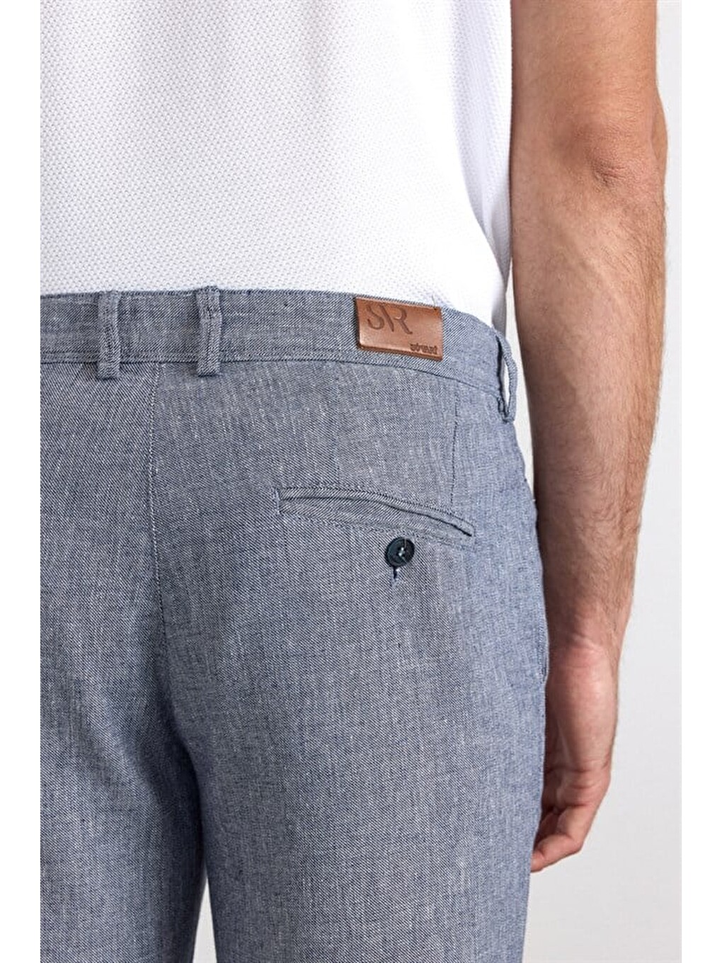 Lacivert Slim Casual Pantolon-3