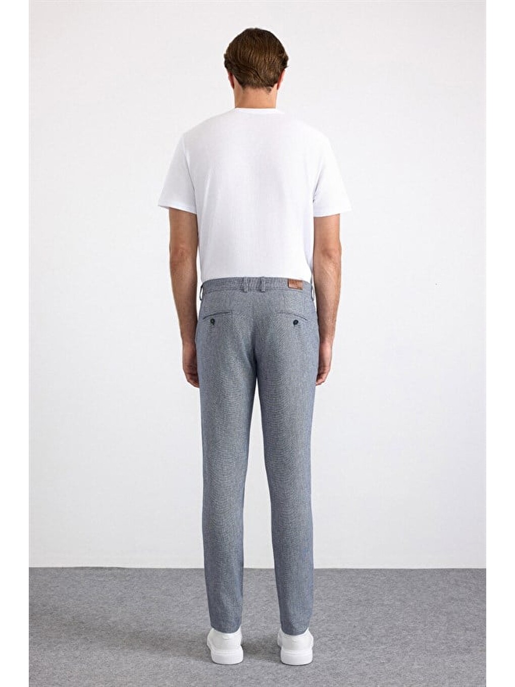 Lacivert Slim Casual Pantolon-4