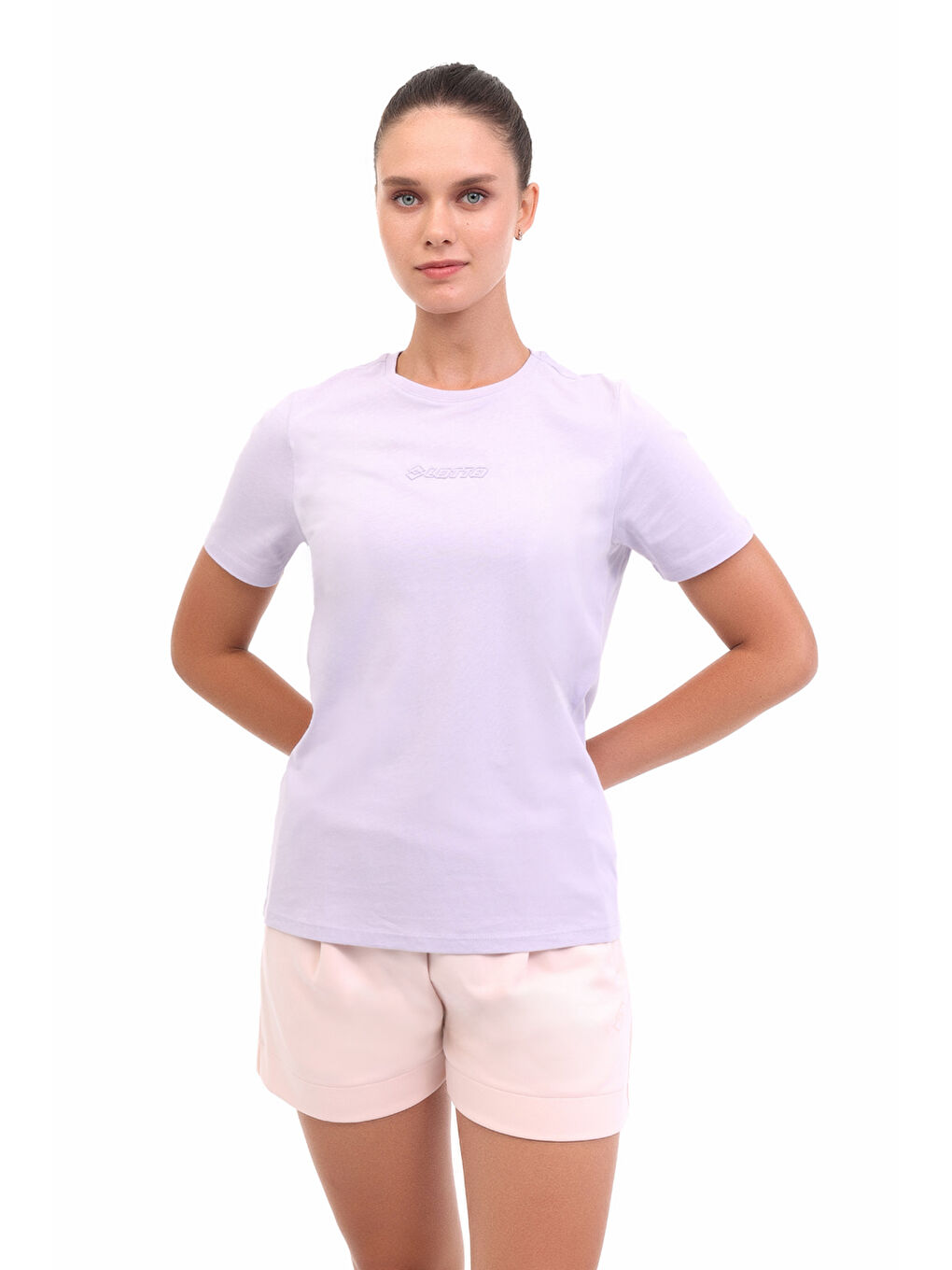 Mor W-KEPY LONG TEE 5FX Açık Lila Kadın Kısa Kol T-Shirt