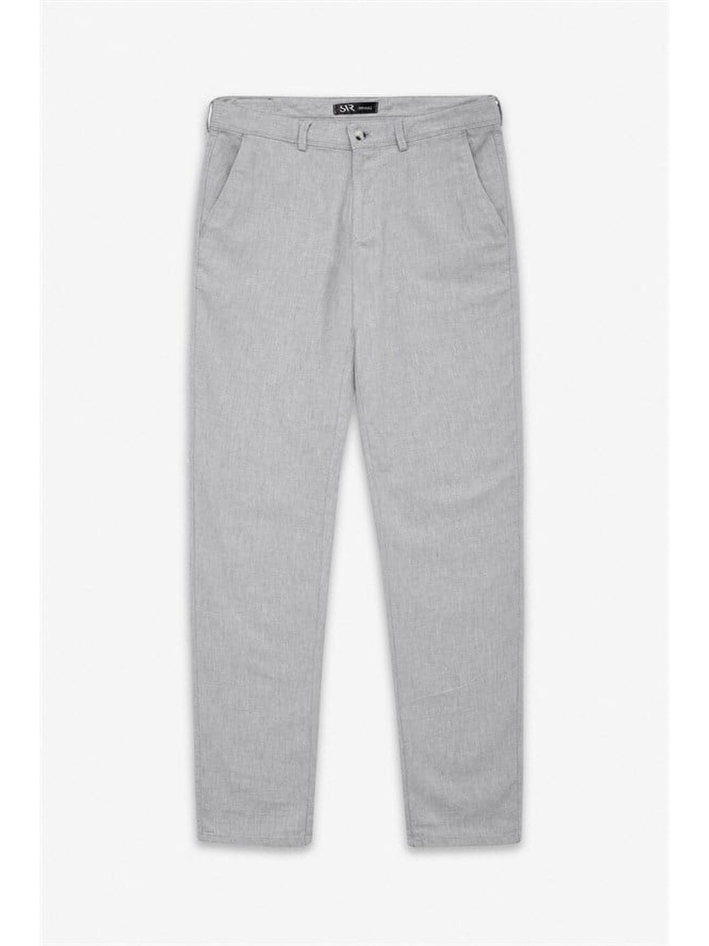 Gri Slim Casual Pantolon-5