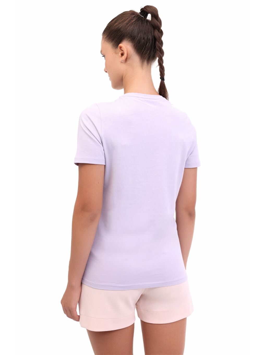 Mor W-KEPY LONG TEE 5FX Açık Lila Kadın Kısa Kol T-Shirt-1