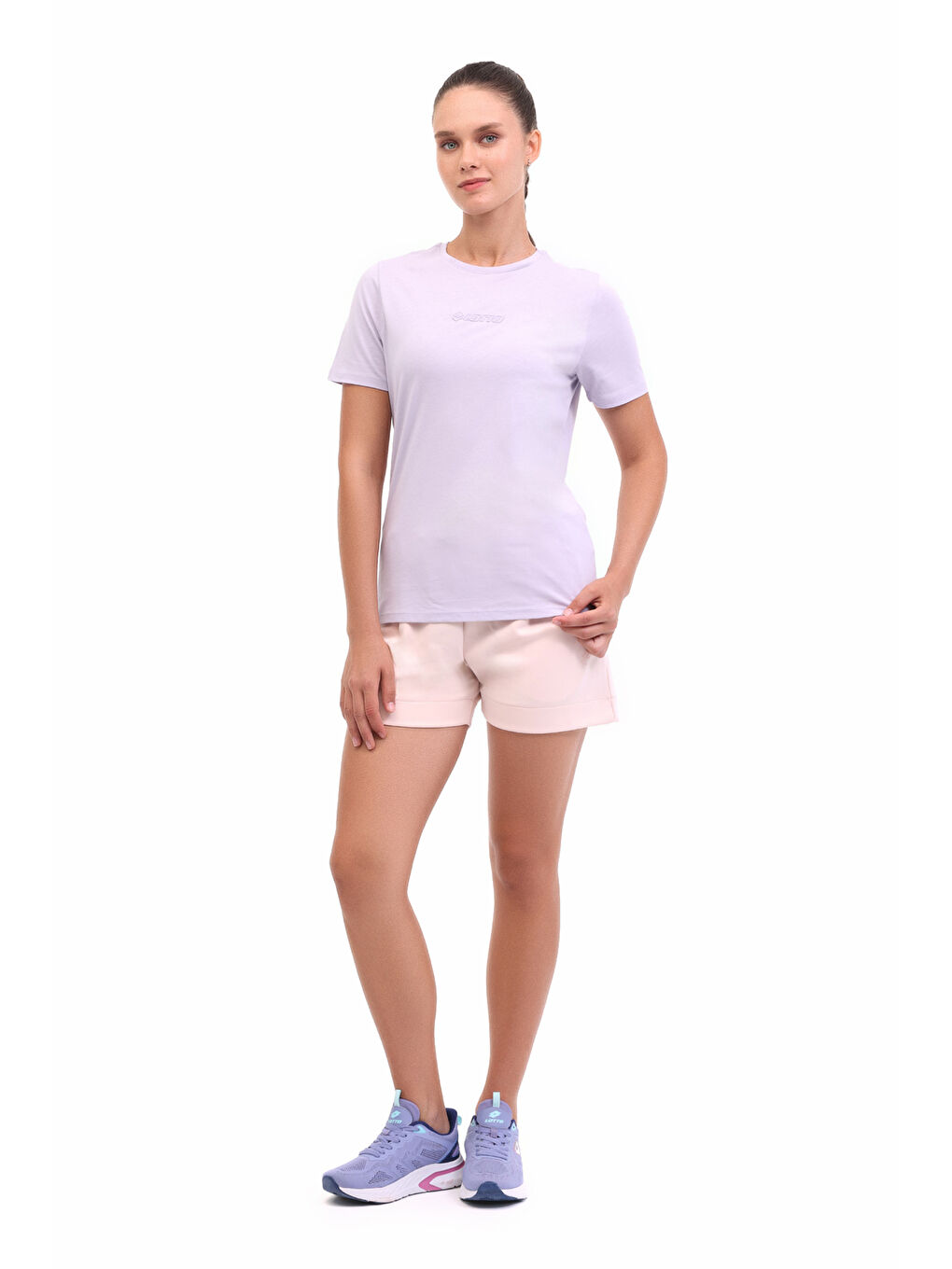 Mor W-KEPY LONG TEE 5FX Açık Lila Kadın Kısa Kol T-Shirt-2