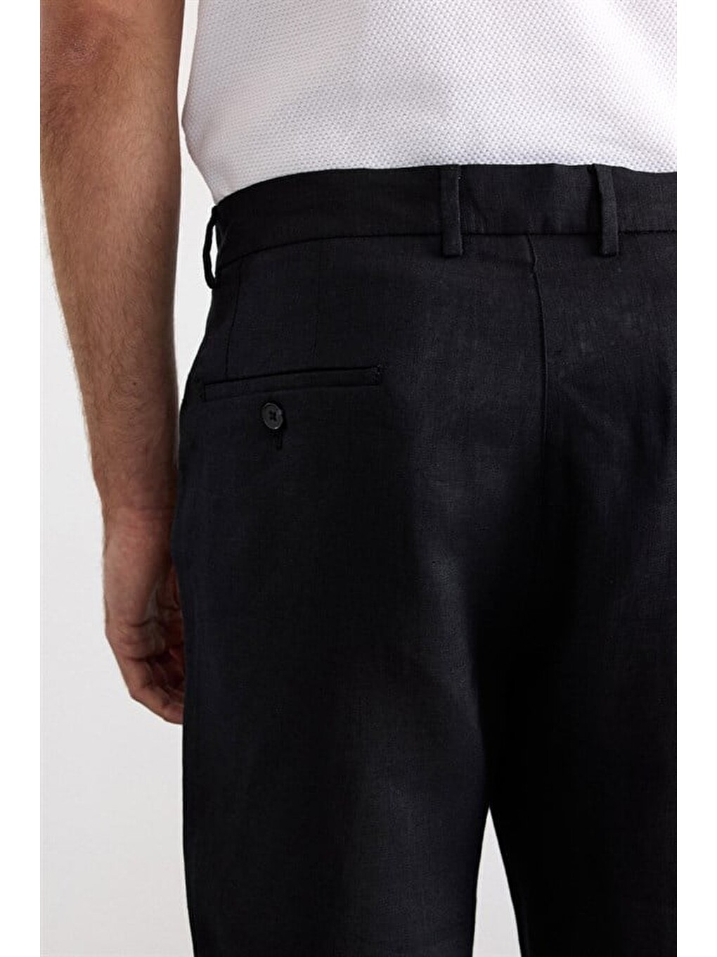 Siyah Smart Fit Düz Lastikli Pantolon-3