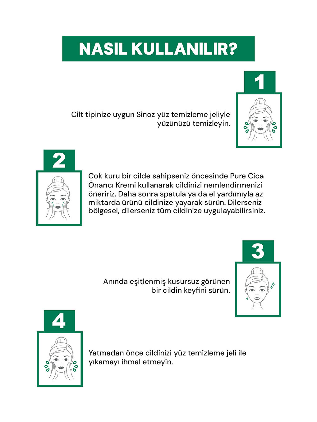 Pure Cica Tiger Grass Ton Eşitleyici Yoğun Onarıcı Yatıştırıcı Kızarıklık Karşıtı Yüz Kremi 15 ML-3