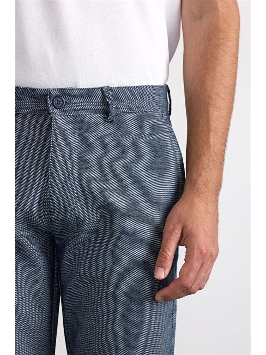 Lacivert Slim Casual Pantolon-2