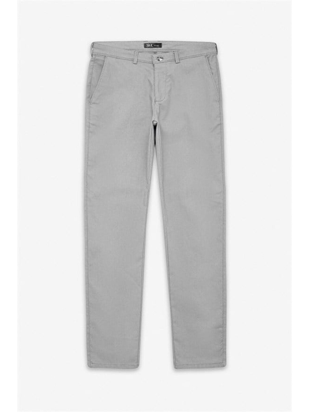 Gri Slim Casual Pantolon-5