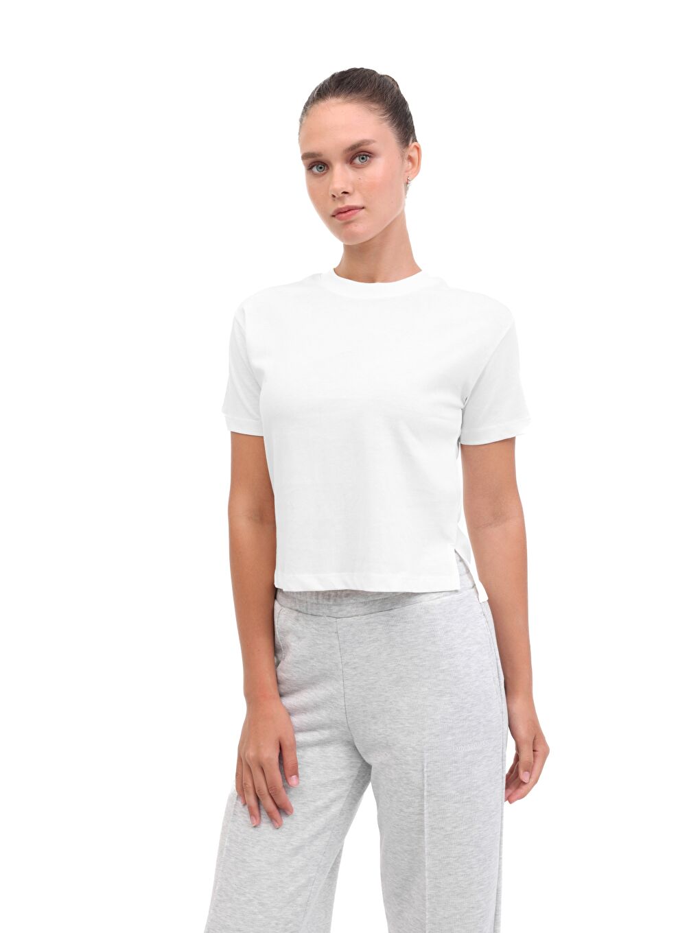 Bej WB 11ASYA-T 5PR Ekru Kadın Kısa Kol T-Shirt