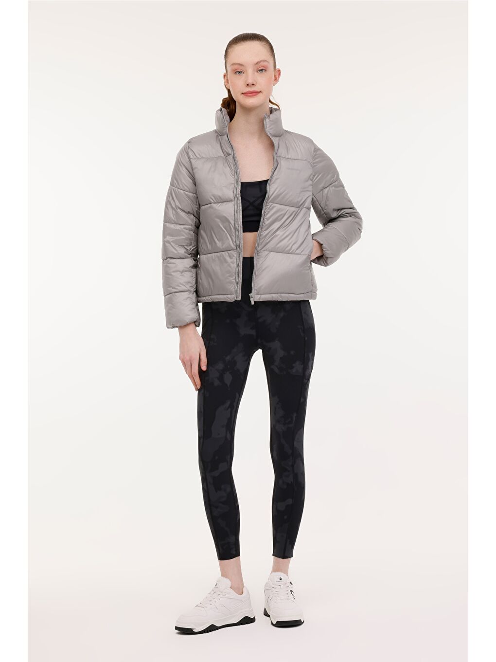 Gri WL CANDACE 2GF723 4PR GRI Kadın Kısa Kaban-2