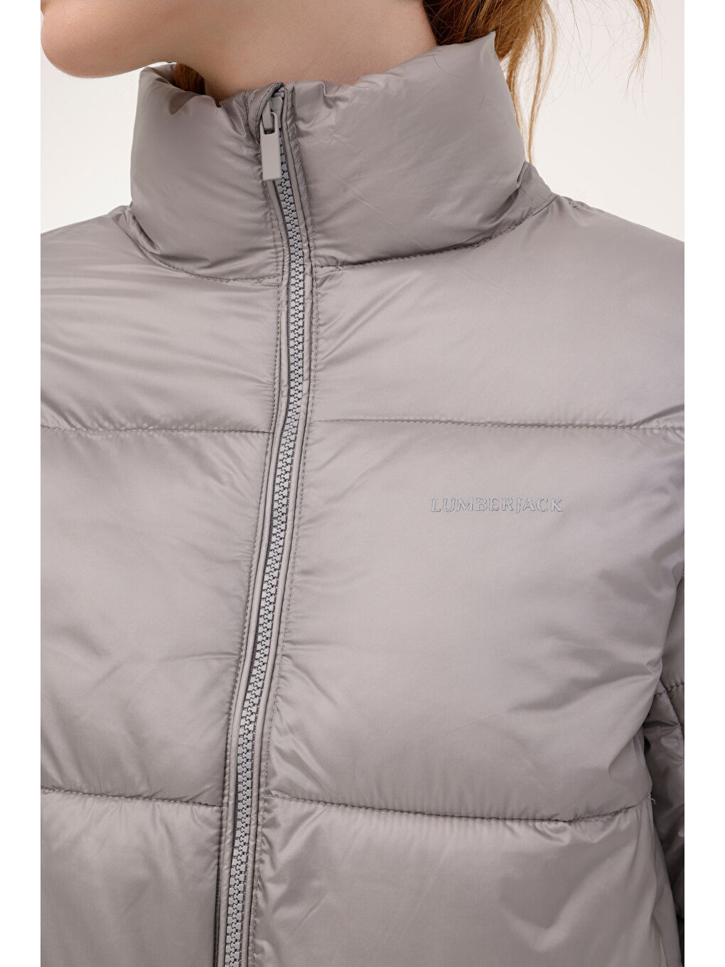 Gri WL CANDACE 2GF723 4PR GRI Kadın Kısa Kaban-3