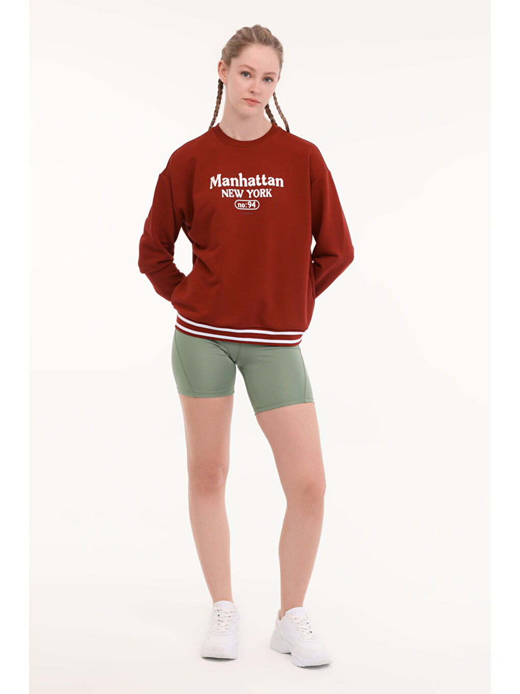 WL 16HAMBAR BTS-K3 5PR Bordo Kadın Sweatshirt-2