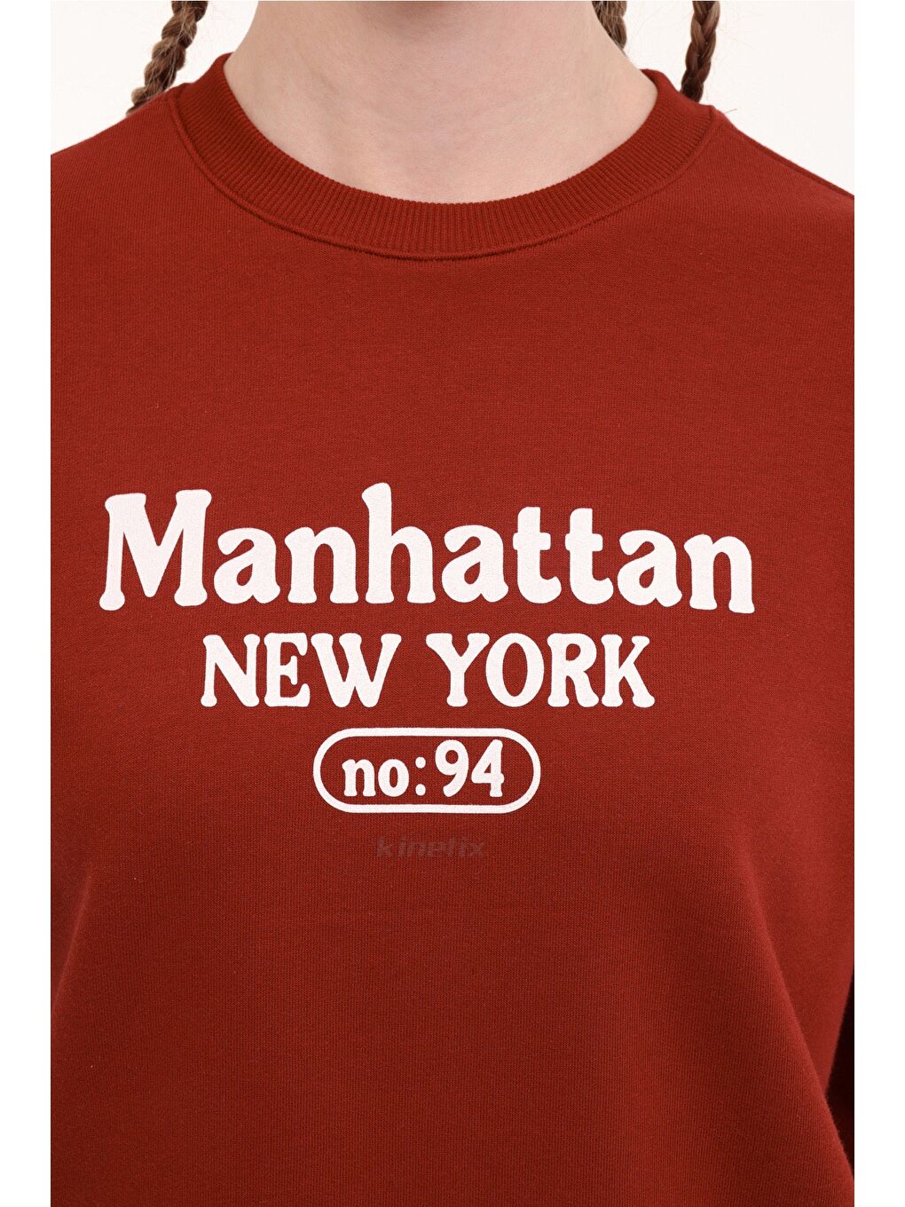 WL 16HAMBAR BTS-K3 5PR Bordo Kadın Sweatshirt-3