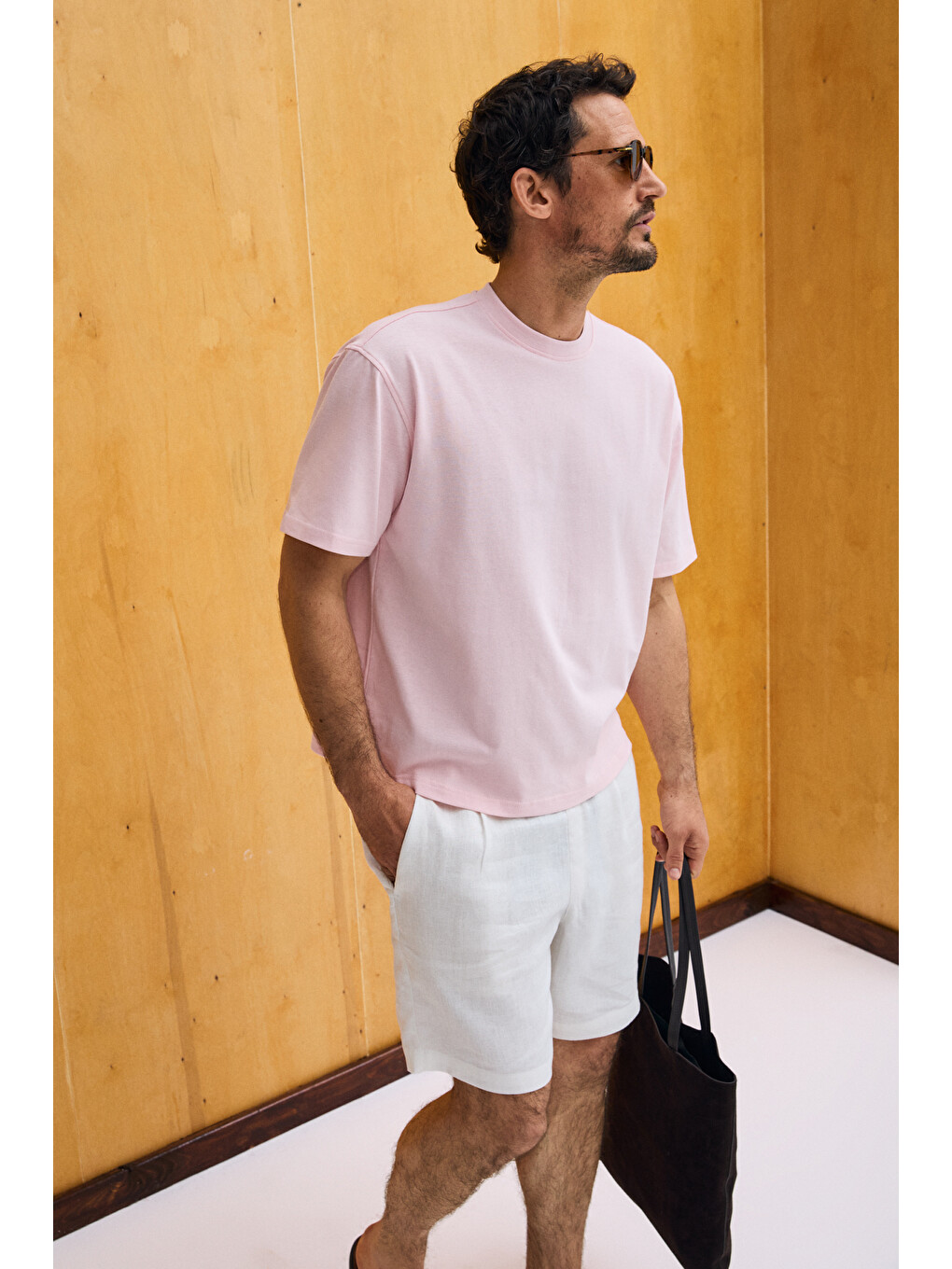 Dunno Erkek %100 Organik Pamuk Yuvarlak Yakalı Regular Fit Pembe T-shirt