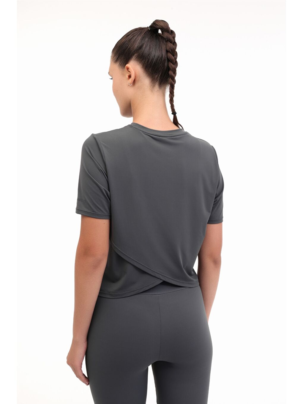 WL 11UUR24DP3300 YOG 5PR Gri Kadın Kısa Kol T-Shirt-1