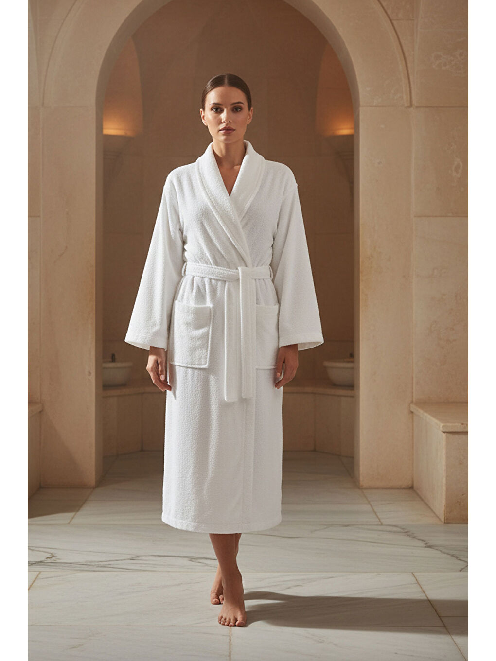 Karışık Eros Serisi Bukle Otel Bornozu 1100gr