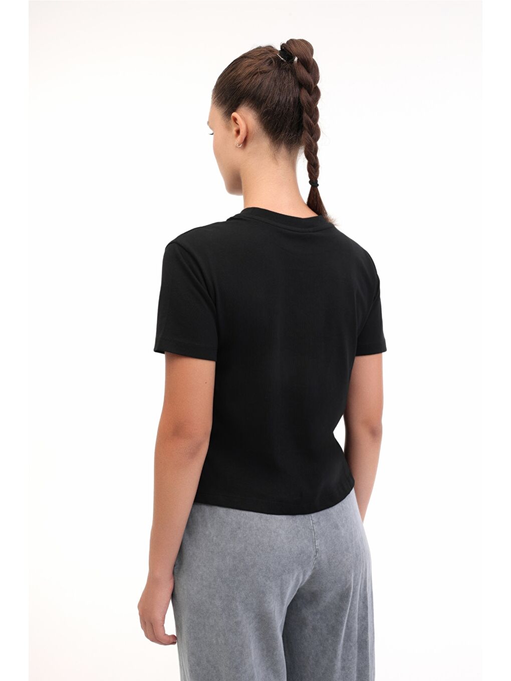 WB 11ASYA-T 5PR Siyah Kadın Kısa Kol T-Shirt-1