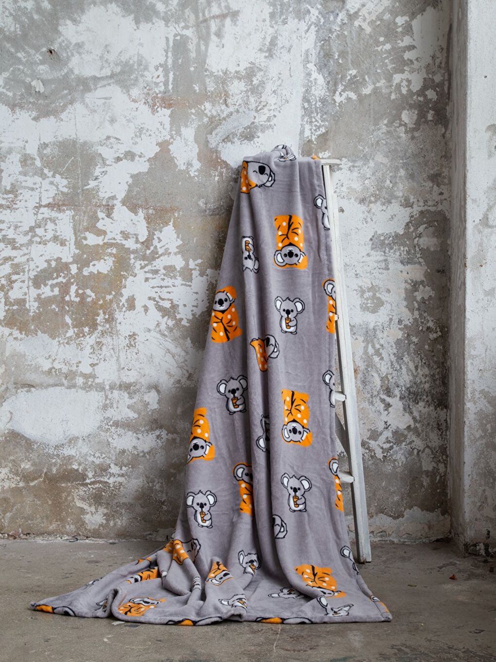 Wellsoft Çift Kişilik Battaniye Koala Bear Turuncu