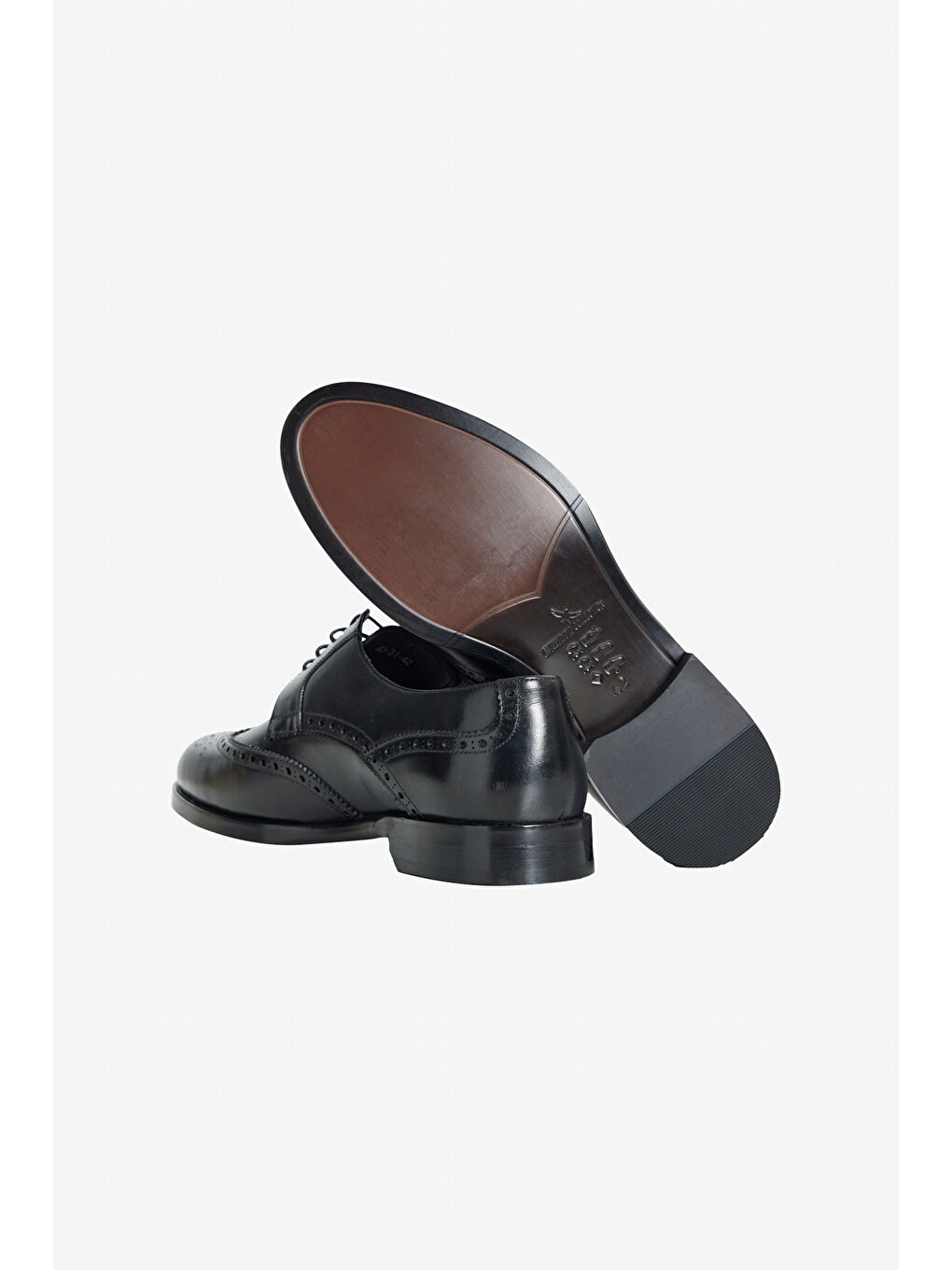 Erkek Siyah %100 Deri Bağcıklı Rahat Klasik Ayakkabı-3