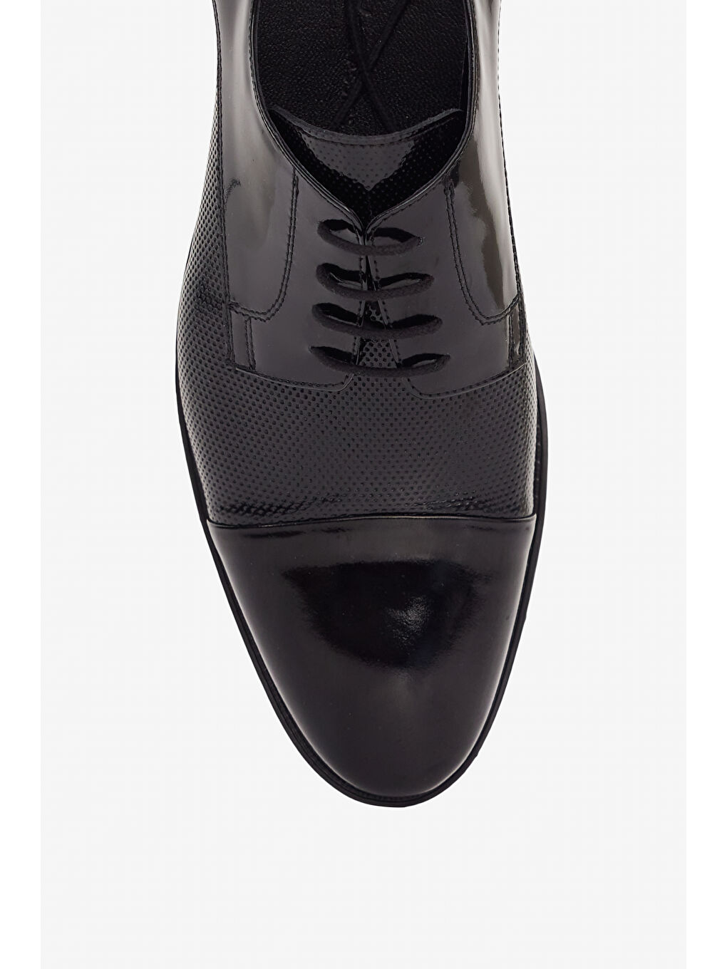 Erkek Siyah %100 Deri Klasik Rugan Ayakkabı-2