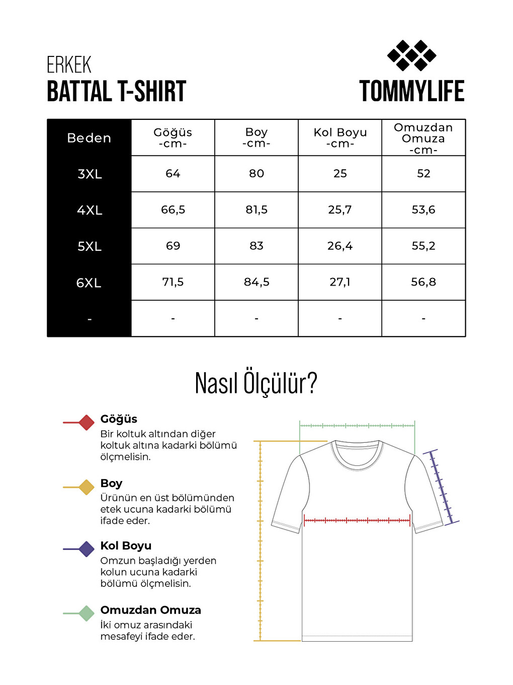 Petrol Basic Kısa Kol O Yaka Erkek Büyük Beden Tişört - 88072-3