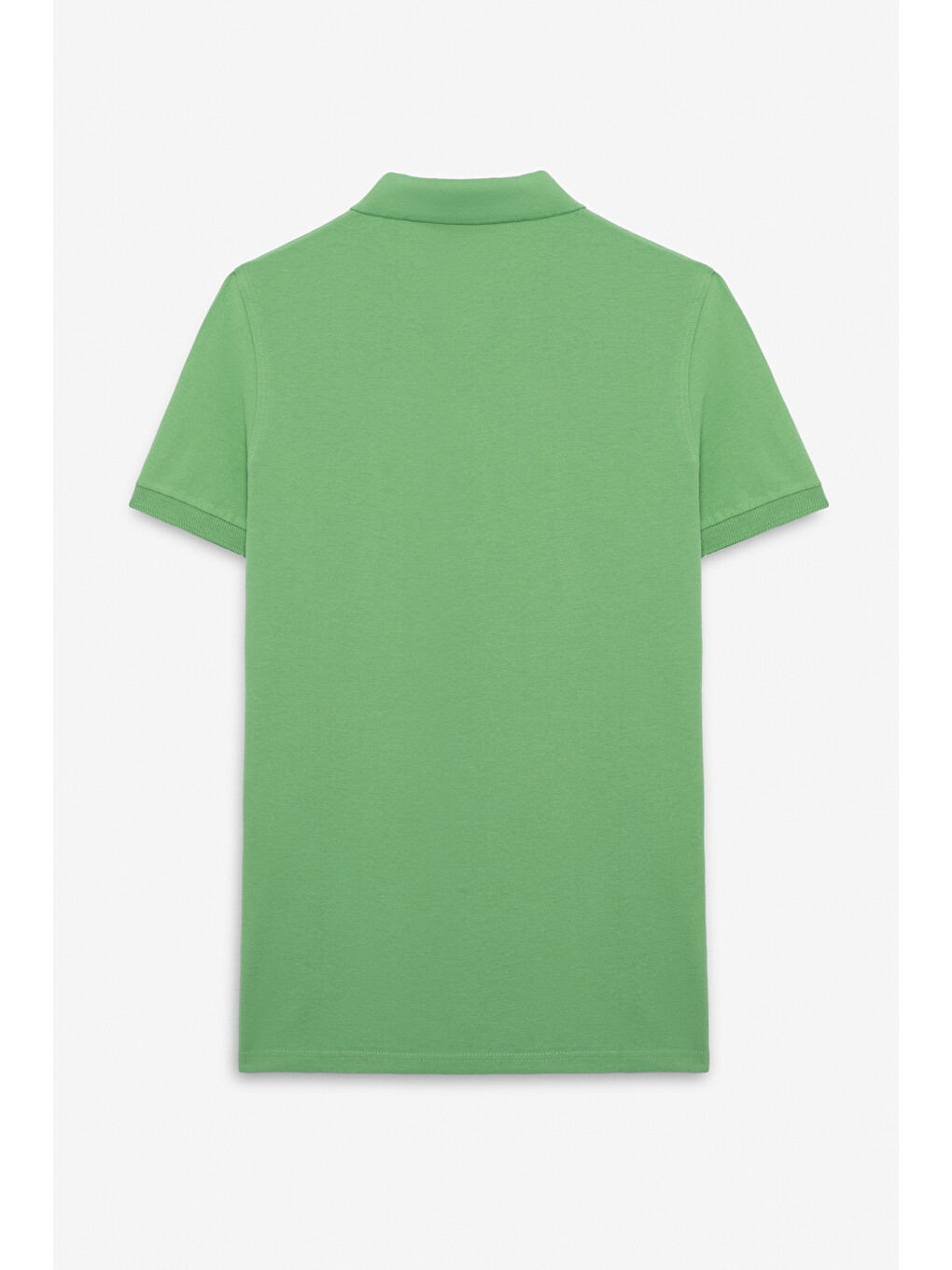 Erkek %100 Pamuk Kısa Kollu Regular Fit Yeşil Polo Yaka Tişört-2