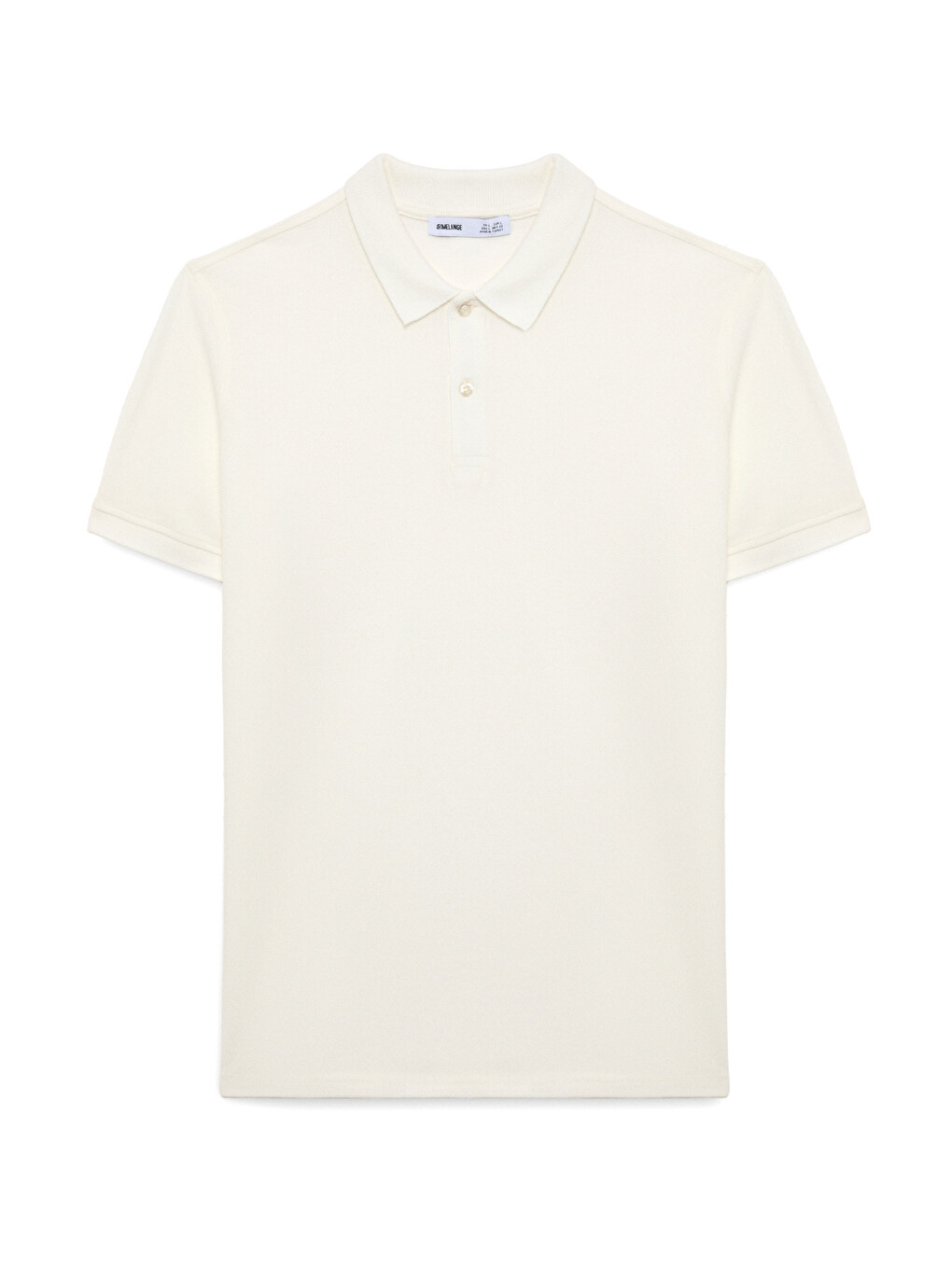 Erkek %100 Pamuk Kısa Kollu Regular Fit Ekru Polo Yaka Tişört