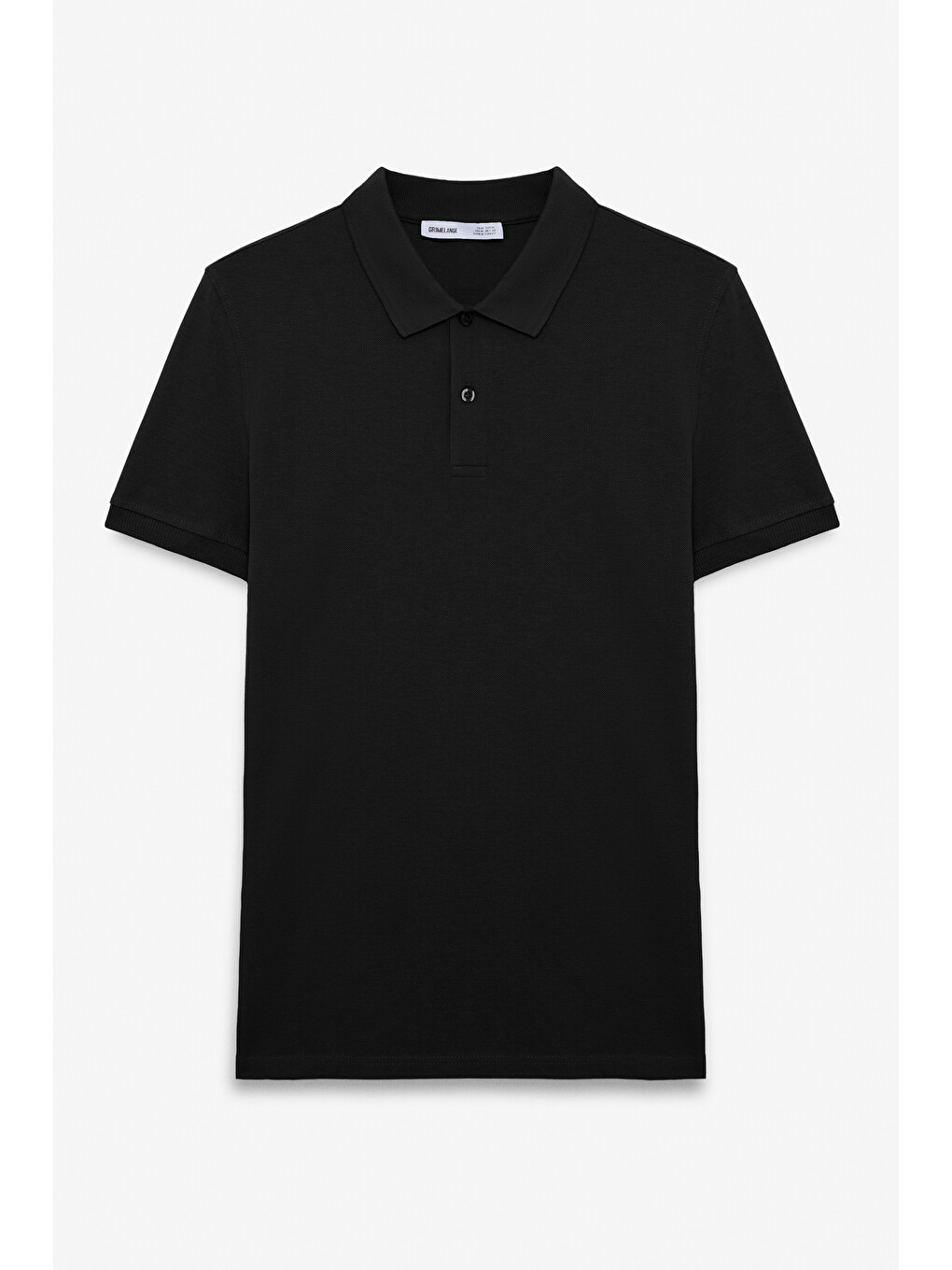 Erkek %100 Pamuk Kısa Kollu Regular Fit Siyah Polo Yaka Tişört