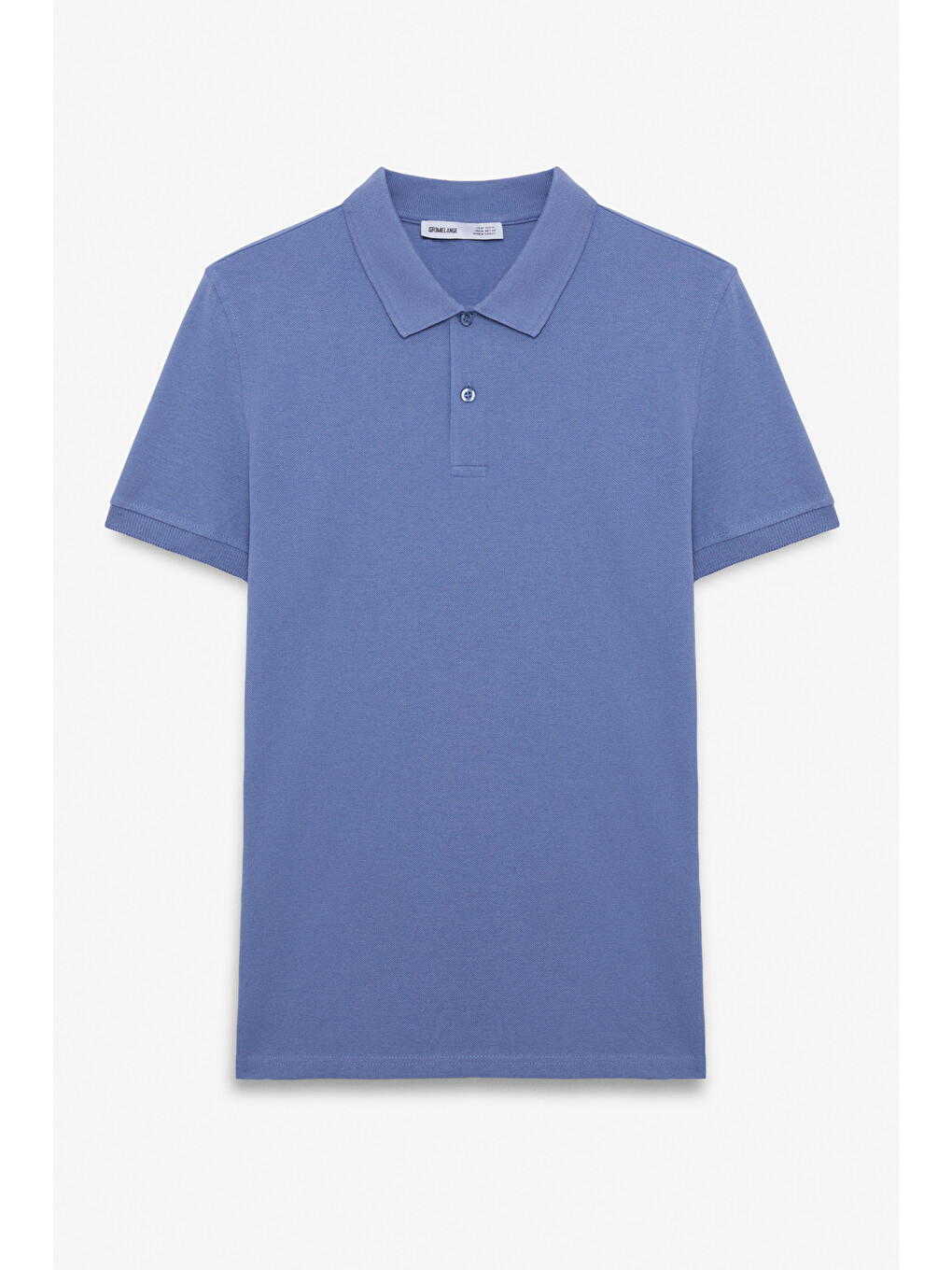 Erkek %100 Pamuk Kısa Kollu Regular Fit Mavi Polo Yaka Tişört