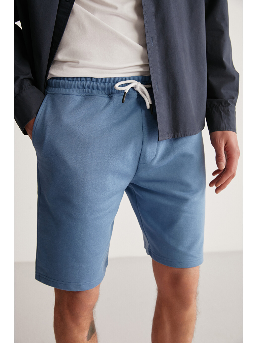 Uncertaın Erkek Comfort Fit Koyu Mavi Şort & Bermuda-1