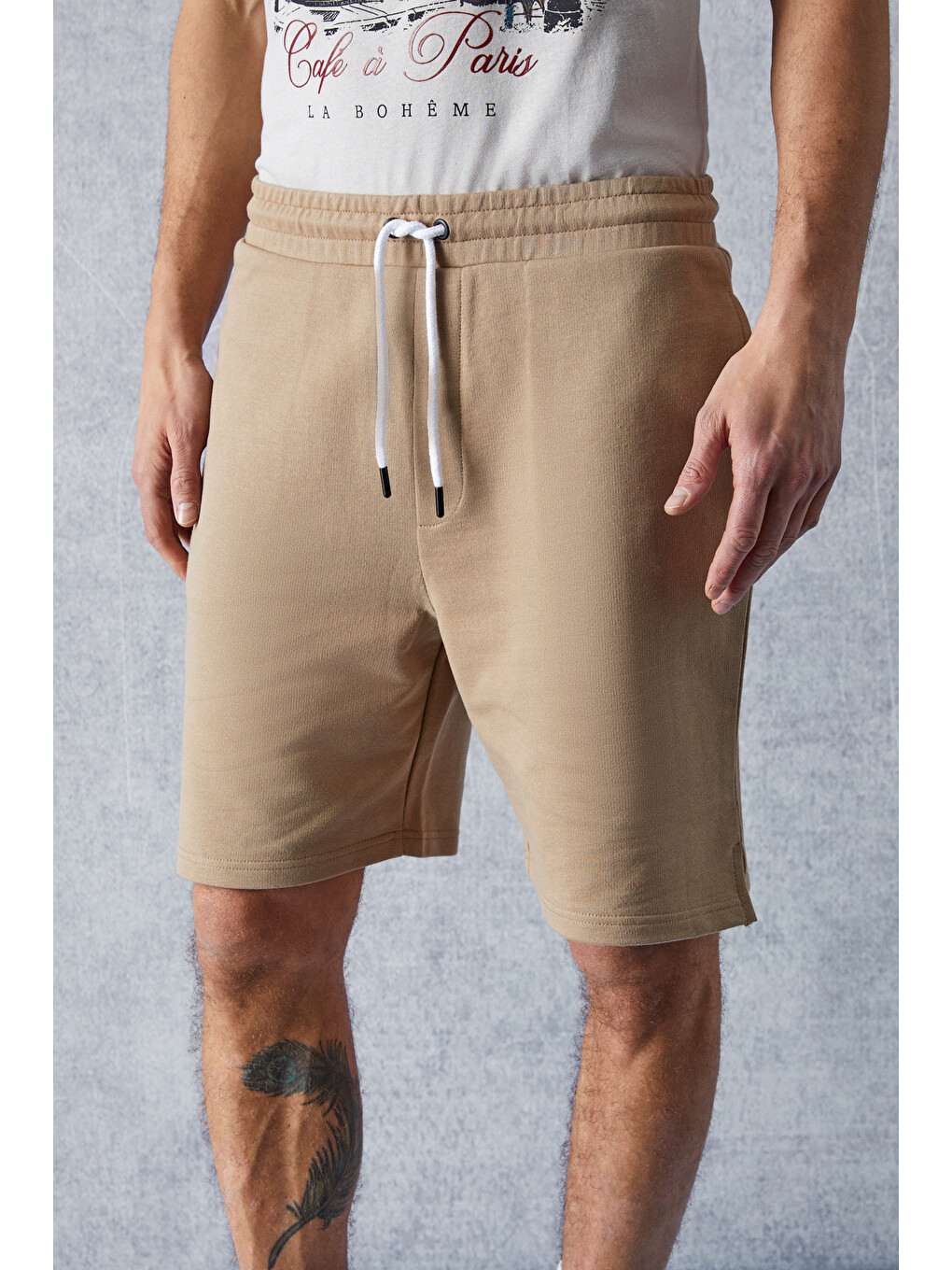 Erkek Comfort Fit Açık Kahverengi Şort | Bermuda-2
