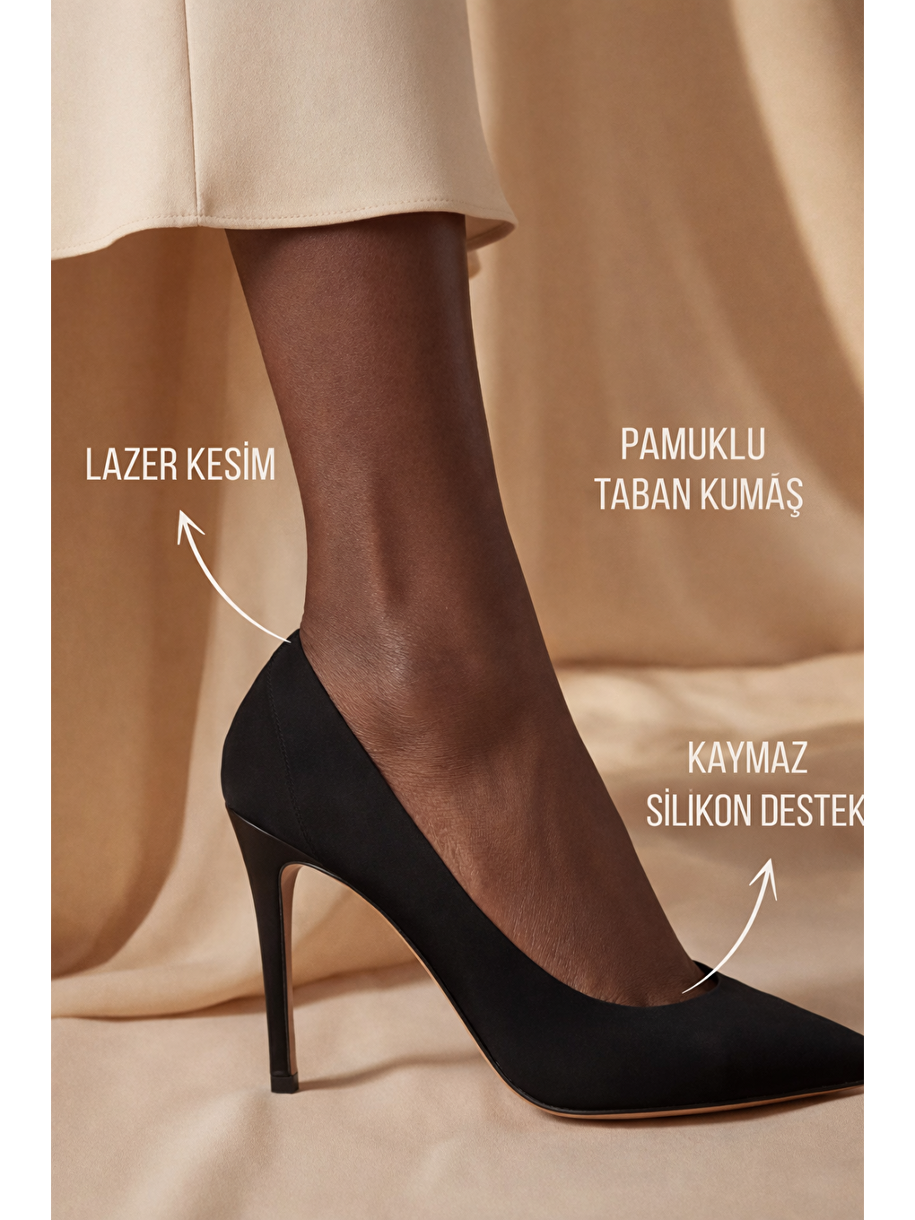 Kadın Görünmez Babet Çorap Siyah-1