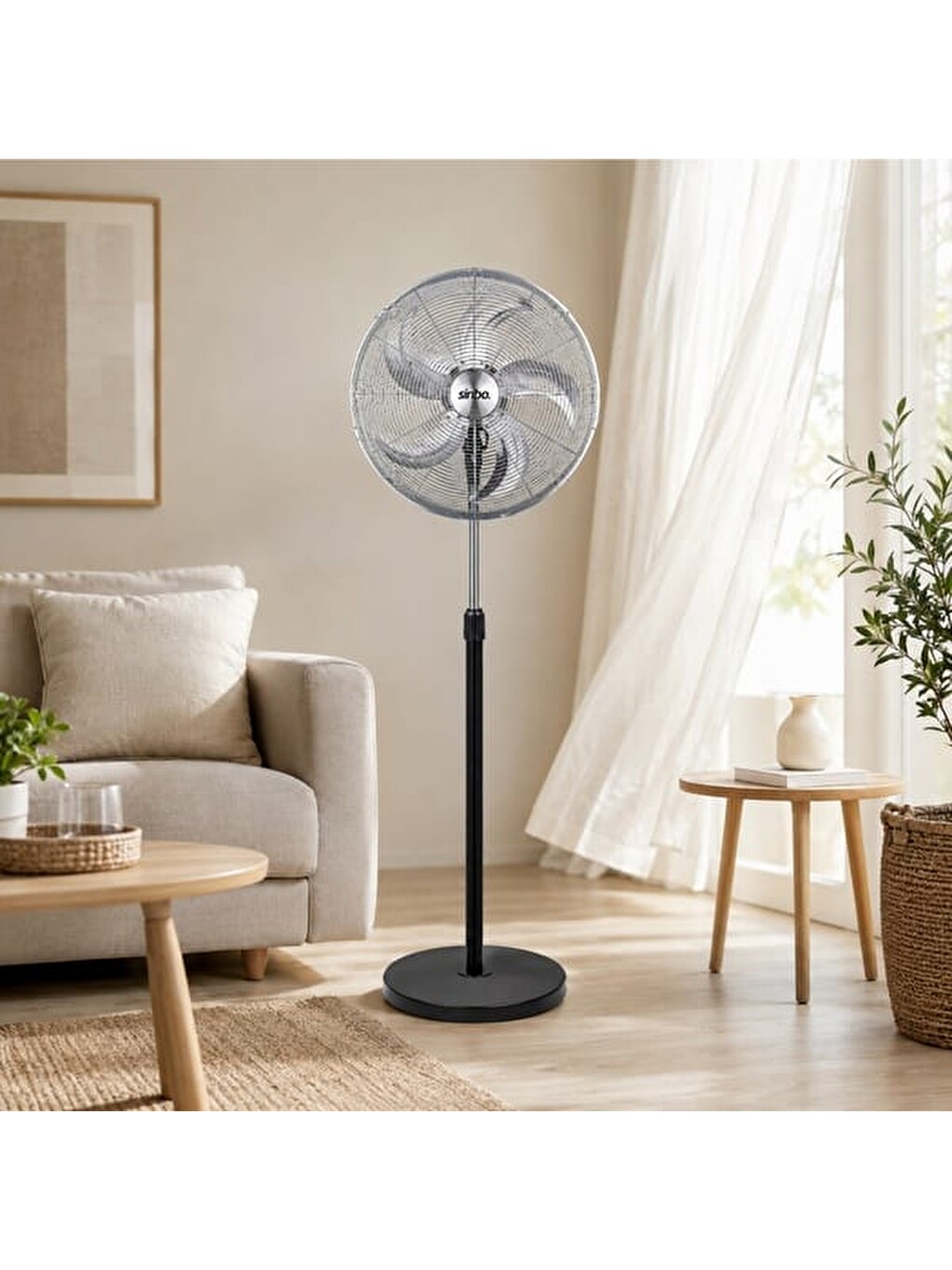 Sf-6792 Ayaklı Vantilatör - Siyah - 130 Watt