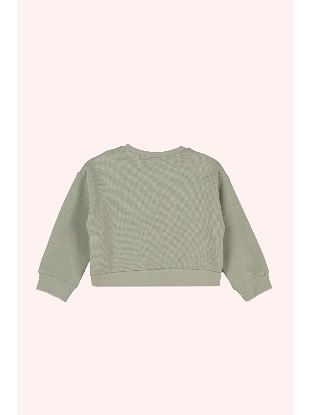 Kız Bebek Bisiklet Yaka Haki Sweatshirt-2