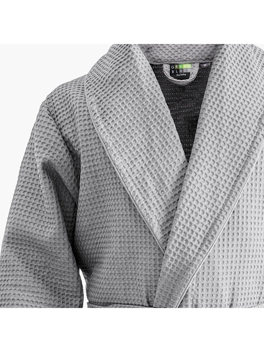 Afra Elite Serisi Erkek Pike Bornoz Gri, Oeko Tex Sertifikalı %100 Ege Pamuğu, Dokuma , 250 GSM-3