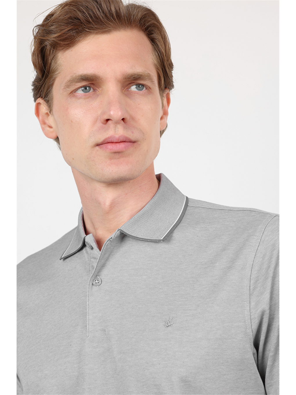 Lila Mor Polo Yaka Kısa Kol Cepsiz Comfort Fit Pamuklu Tişört 1011260153-3
