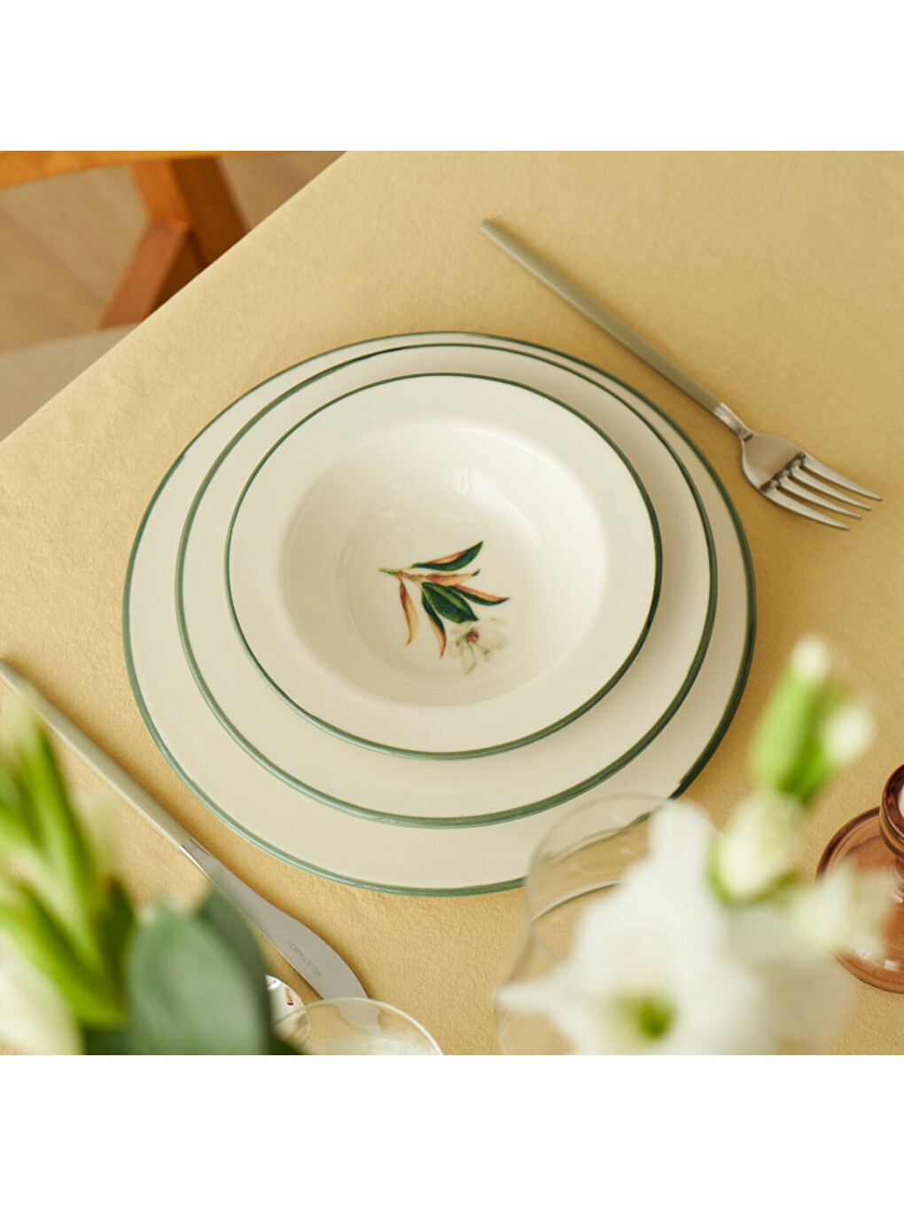 Karışık Garden Stoneware 12 Parça 4 Kişilik Yemek Takımı Mix-7