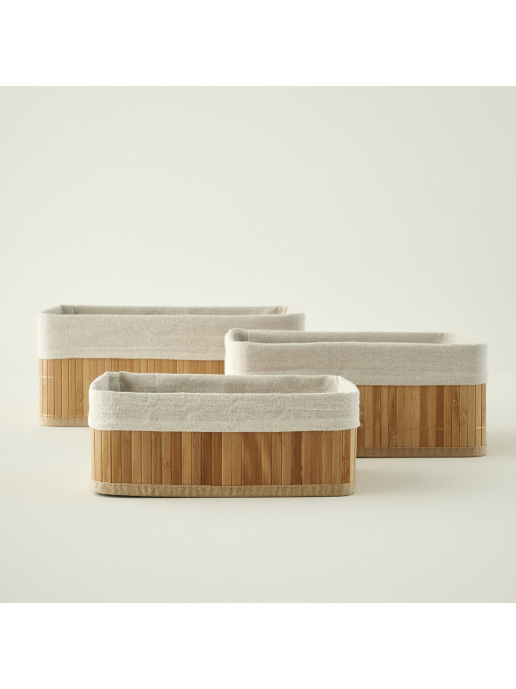 Bej Bres Bambu Düzenleyici Kutu Naturel (31x22x13 cm)-5
