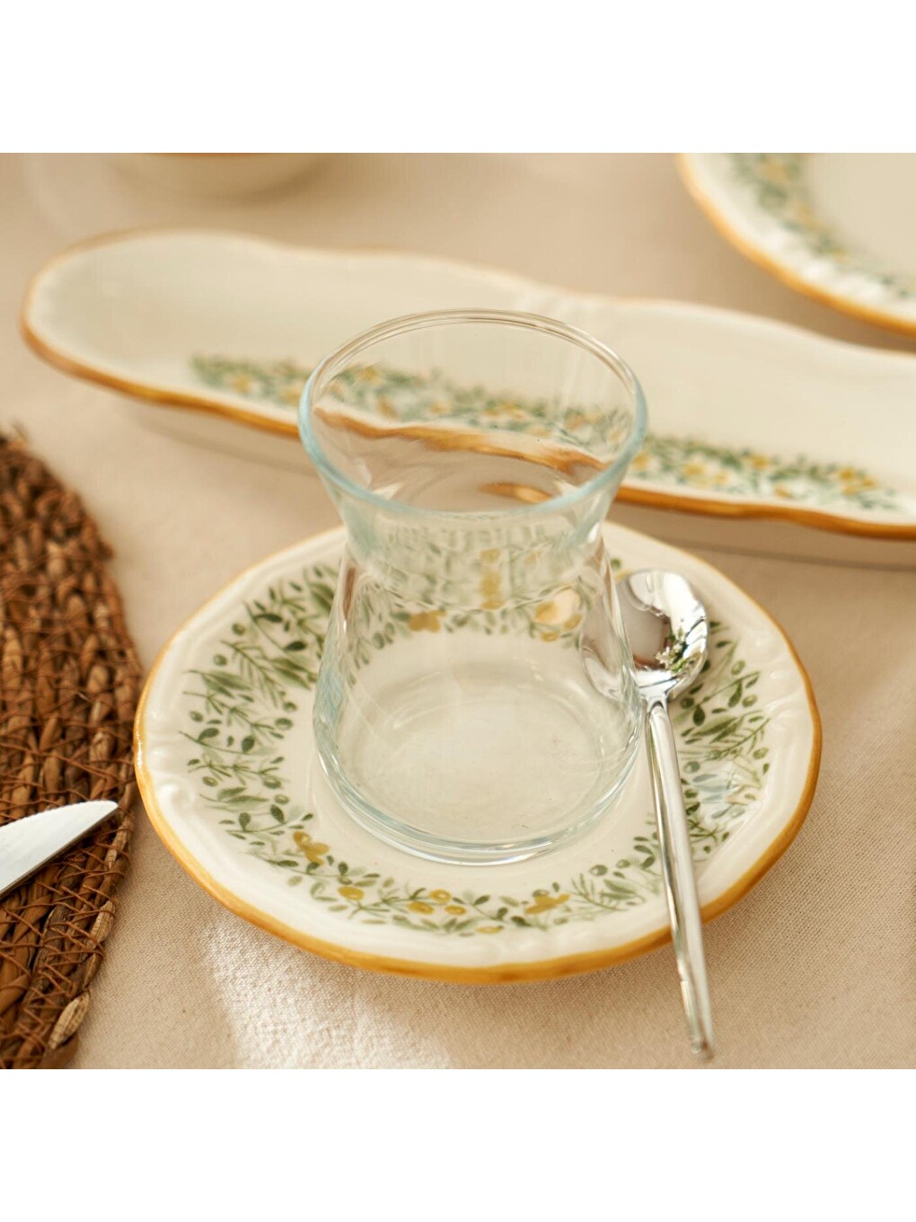 Loren Stoneware 26 Parça 6 Kişilik Kahvaltı Takımı Sarı-12