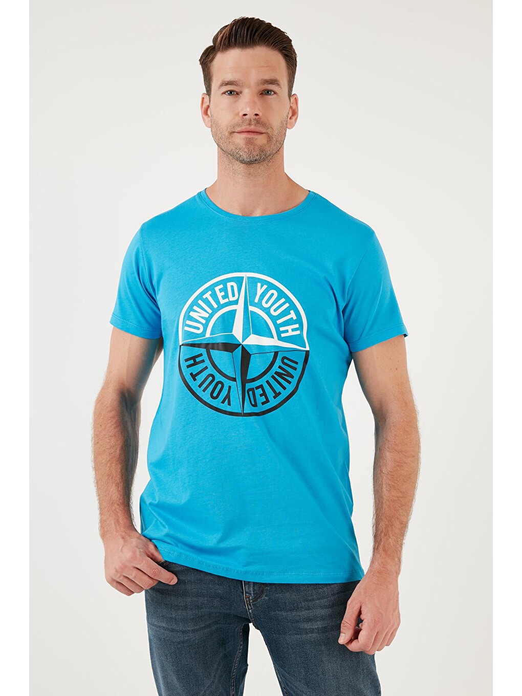 Siyah Pamuklu Baskılı 3'lü Paket T Shirt 541s3-3