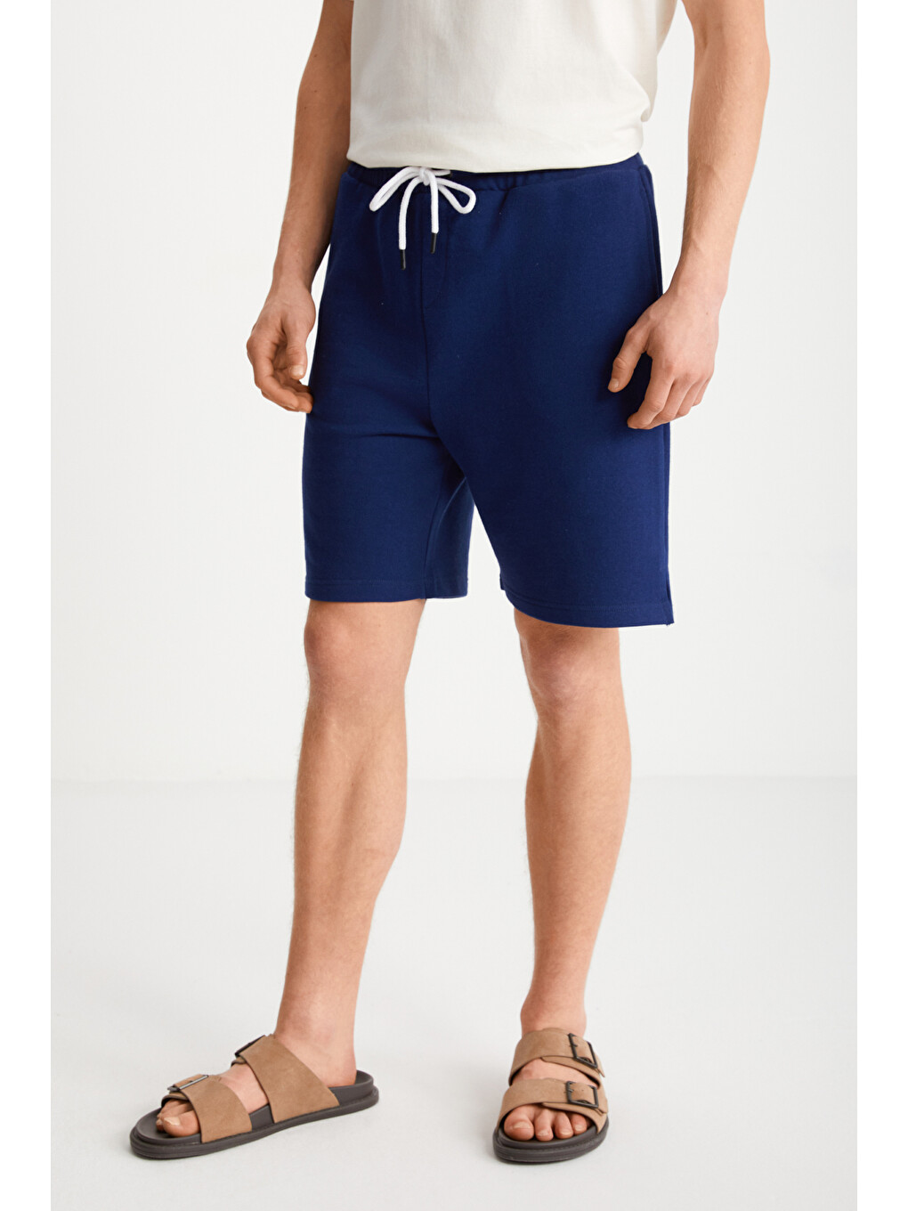 Erkek Comfort Fit Lacivert Şort | Bermuda-2