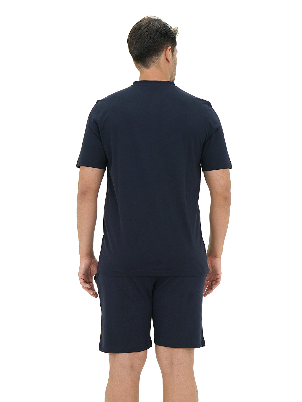 Lacivert Regular Fit Pamuk Şort Takım-2
