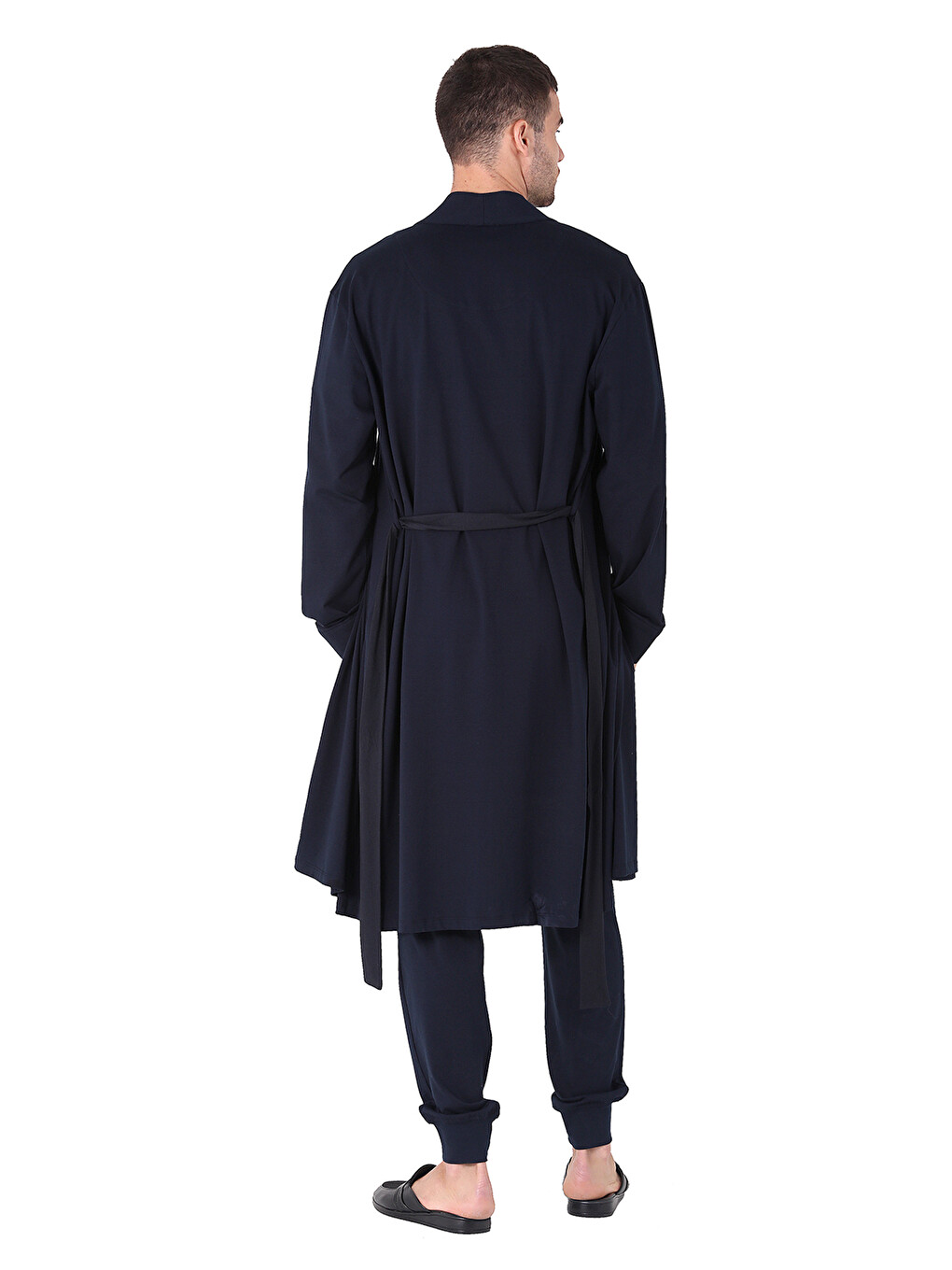 Lacivert Basic Erkek Sabahlık-1