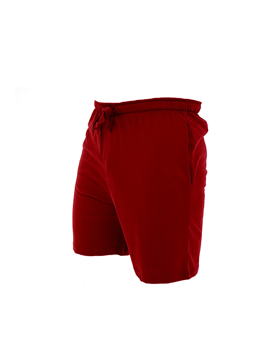 Basic Şort Bordo-1