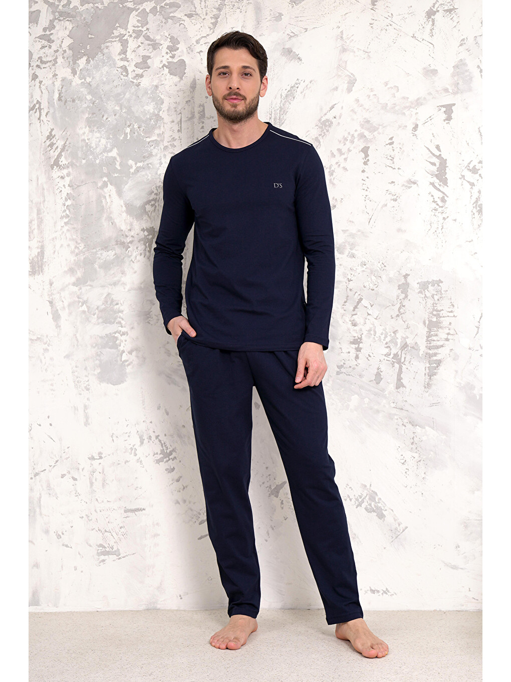 Maschio Pamuk Pijama Takımı Lacivert